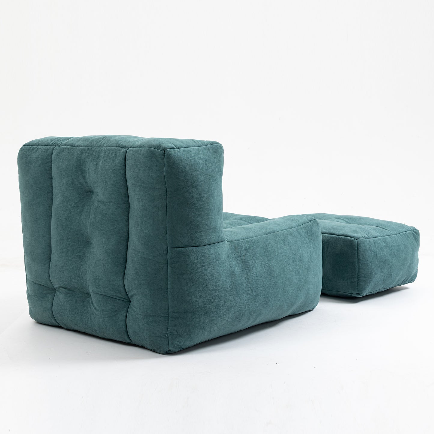 Memory Foam Bean Bag Chair with Ottoman for Adults and Kids, Soft Modern Sofa for Living Room and Bedroom