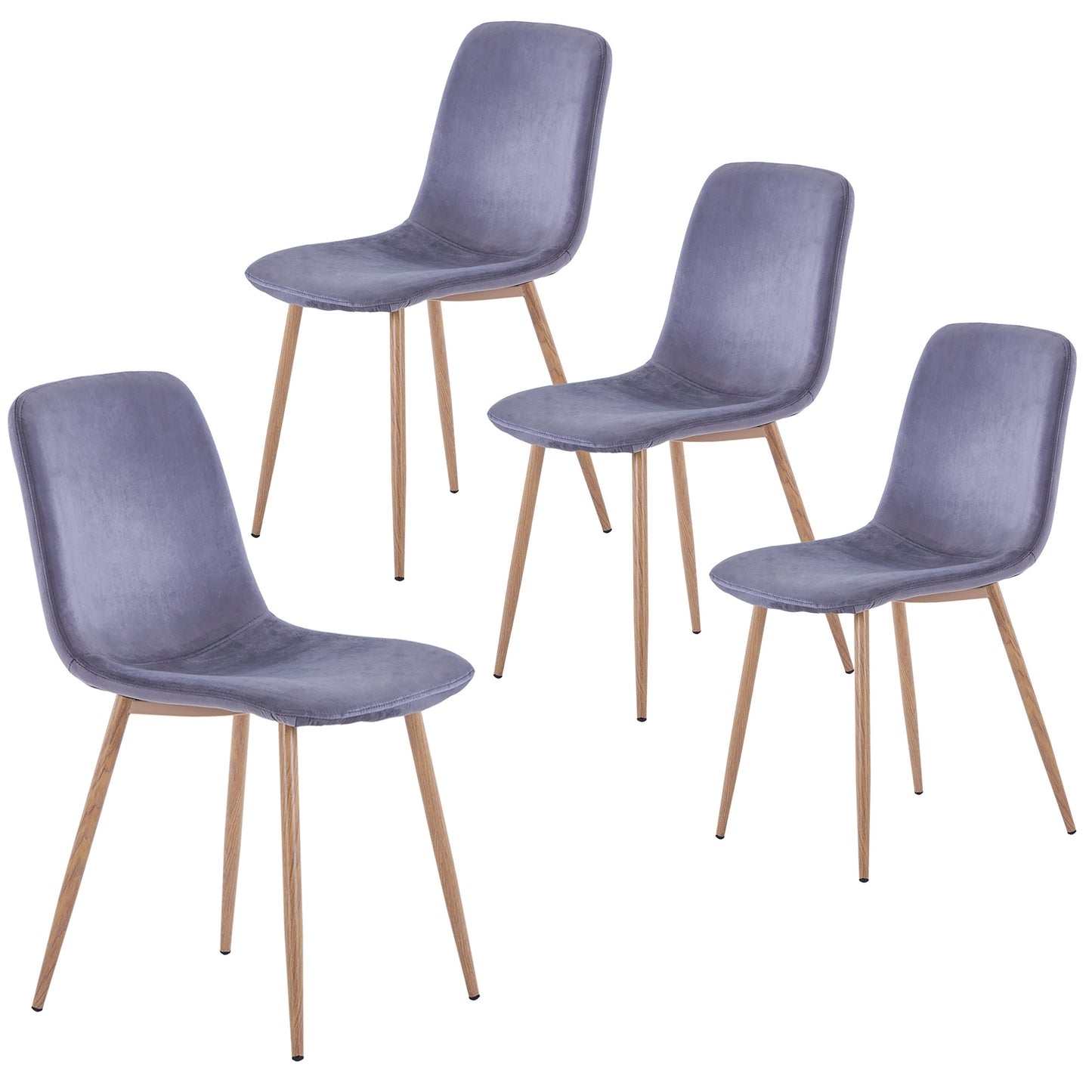 Dining Chair 4PCS(GRAY),Modern style,New technology.Suitable for restaurants, cafes, taverns, offices, living rooms, reception rooms.