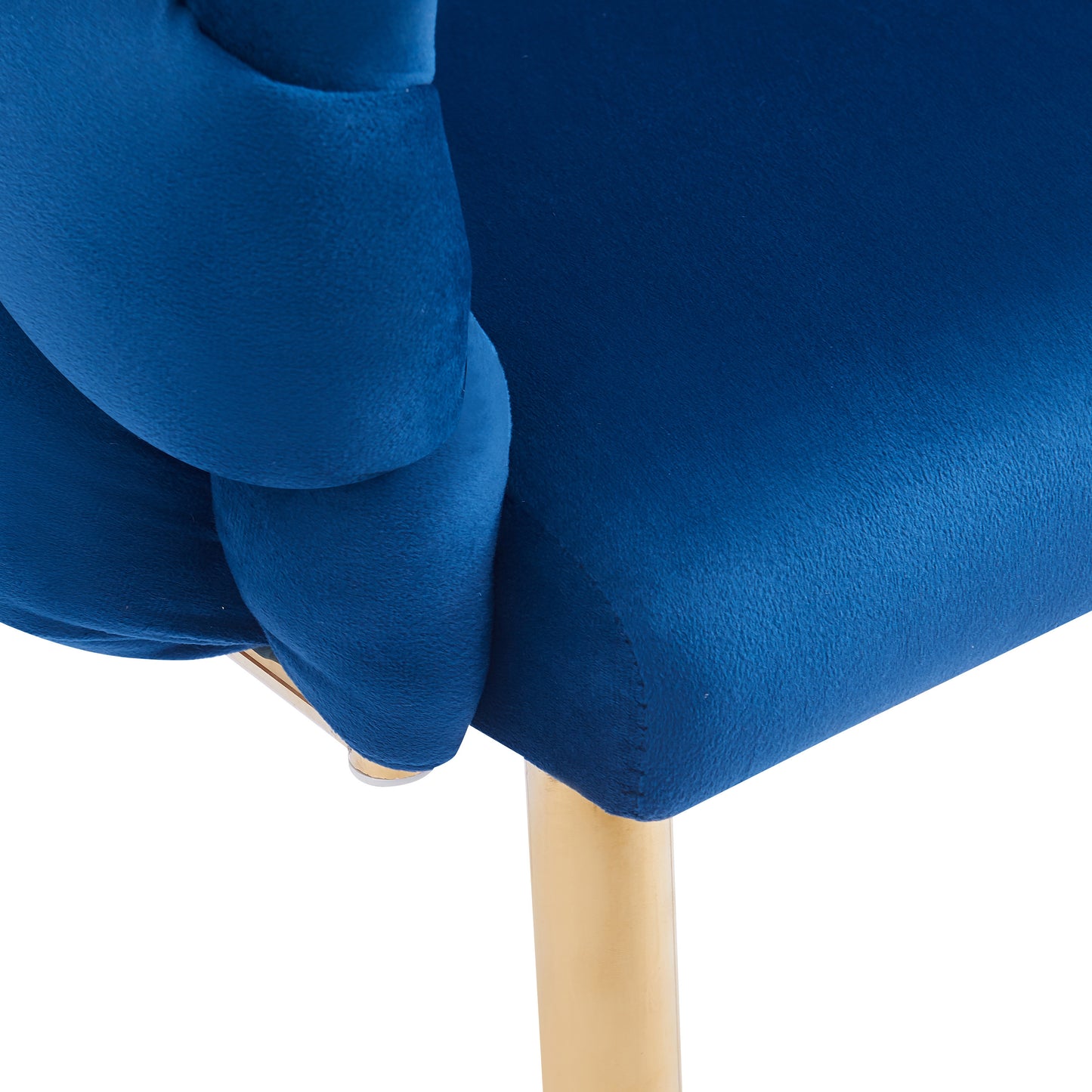 Luxury Handmade Accent Chair with Gold Legs, Modern Velvet Armchair for Living Room and Bedroom
