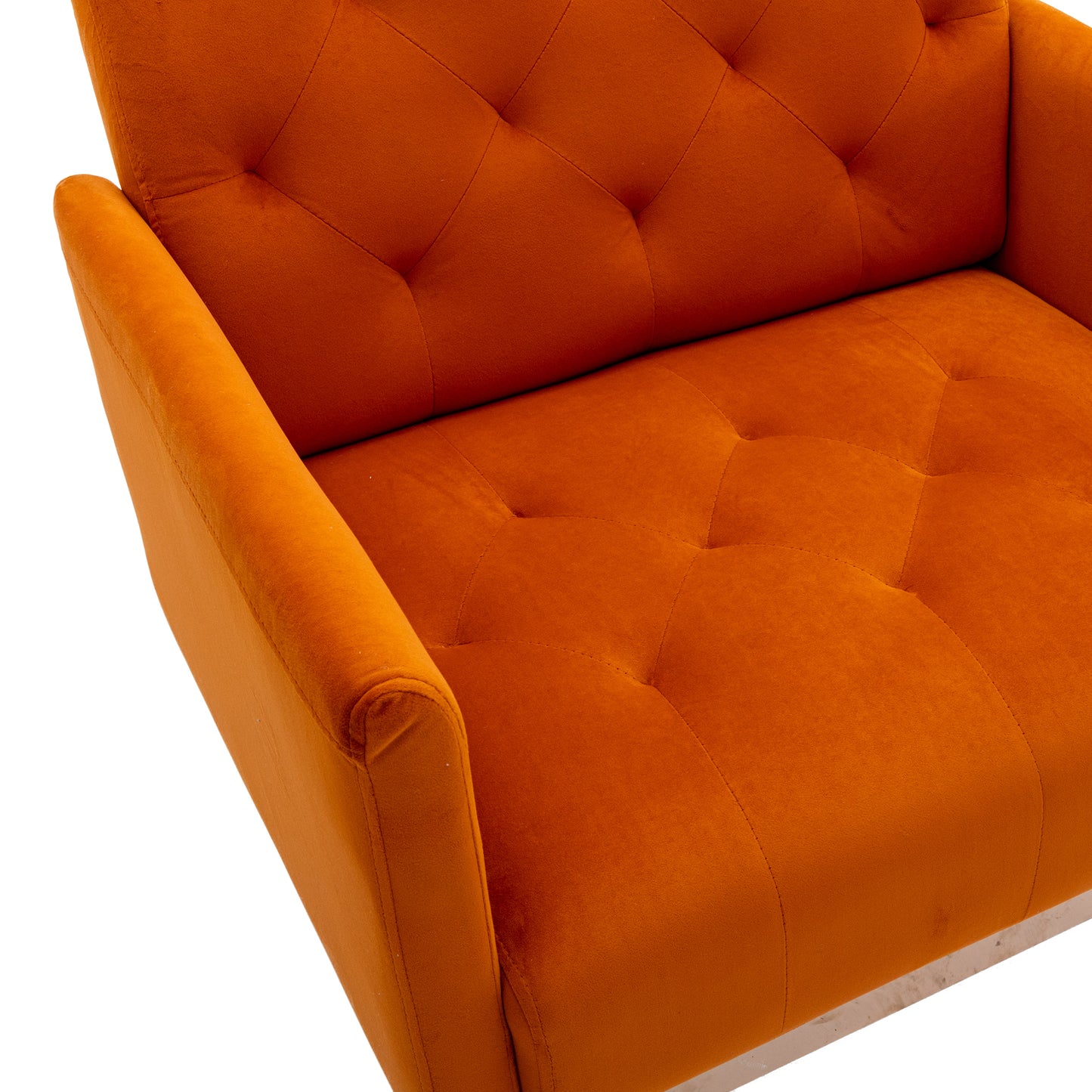 Accent Chair ,leisure single sofa with Rose Golden feet