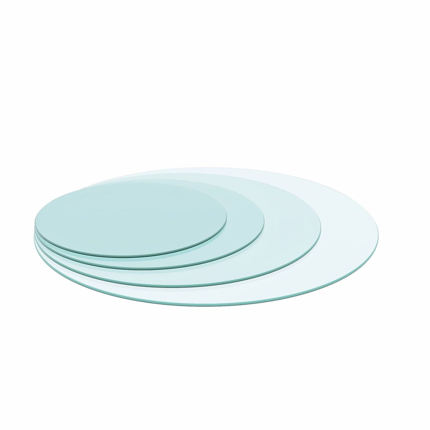 24" Inch Round Tempered Glass Table Top Clear Glass 1/4" Inch Thick Round