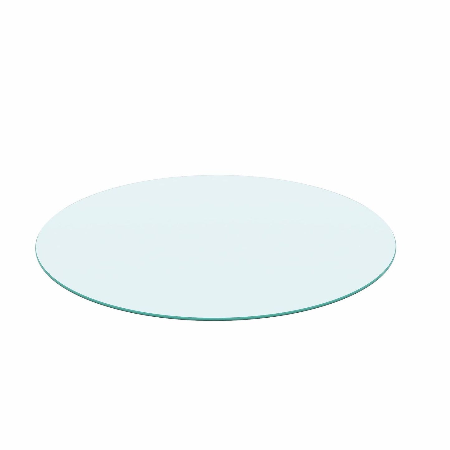 24" Inch Round Tempered Glass Table Top Clear Glass 1/4" Inch Thick Round