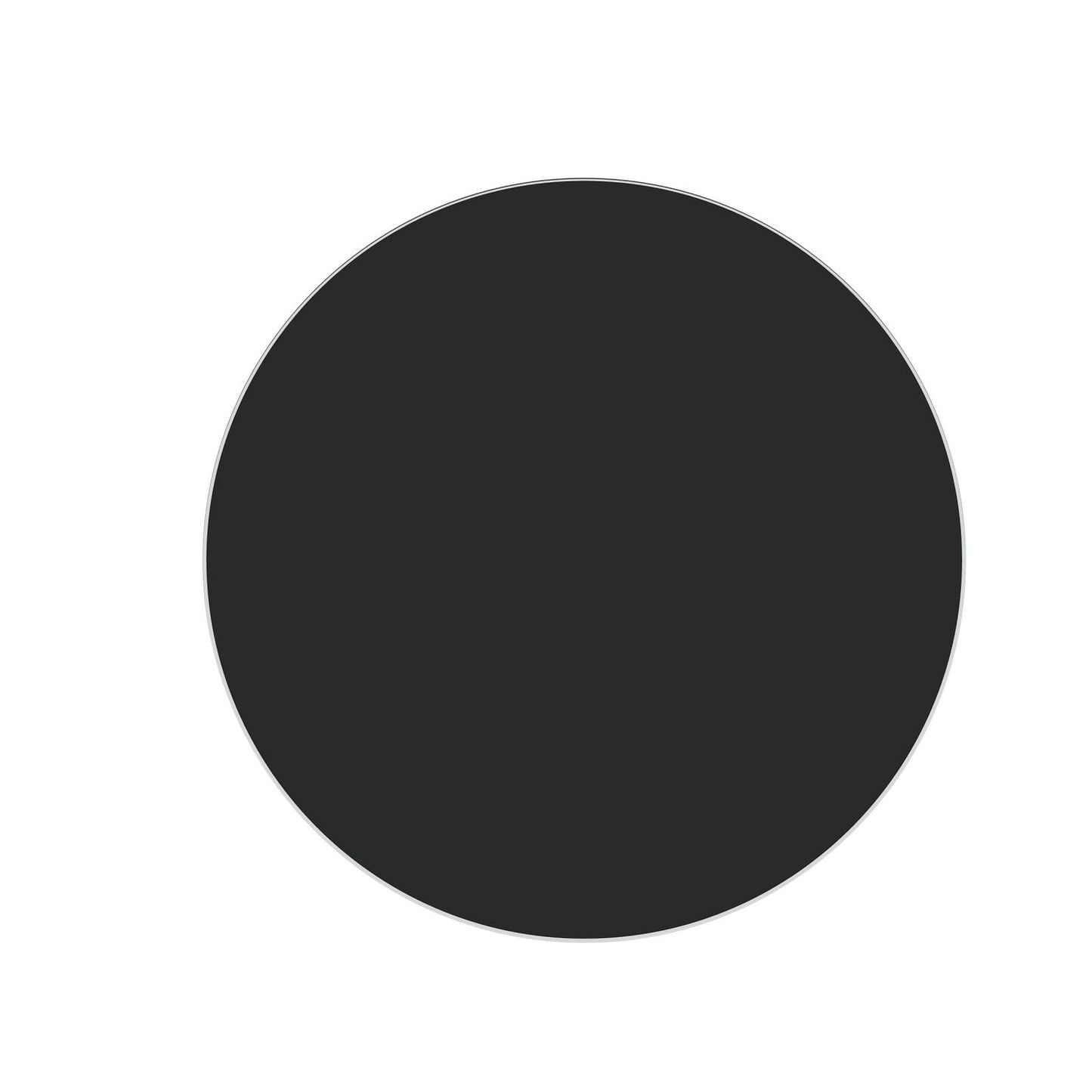 36 Inch Round Tempered Glass Table Top Black Glass 1/4" Thick Round