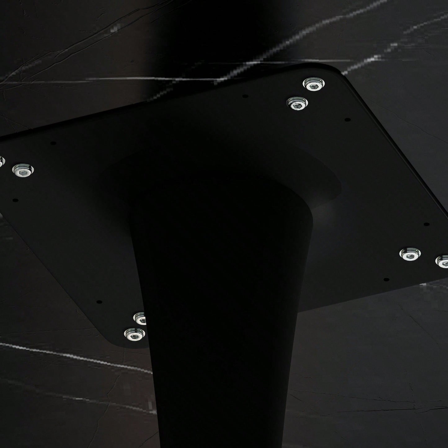 Modern Octagonal Coffee Table With Printed Black Marble Table Top,Metal Base, For Dining Room, Kitchen, Living Room