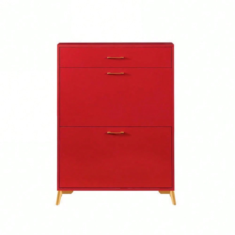 Ample Storage Space Shoe Cabinet with Flip-Top Drawers for Entryway Living Room and Bedroom