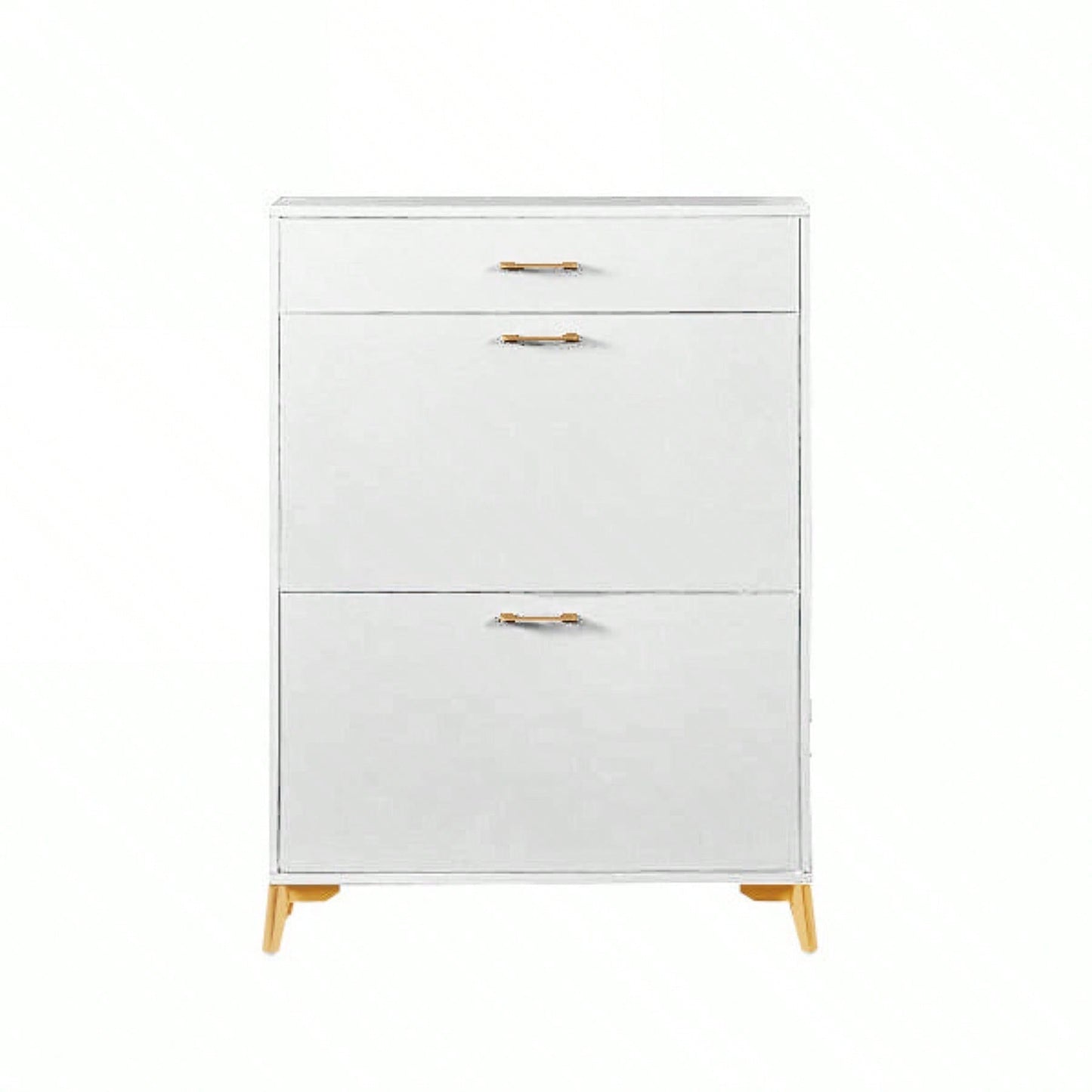 Ample Storage Space Shoe Cabinet with Flip-Top Drawers for Entryway Living Room and Bedroom