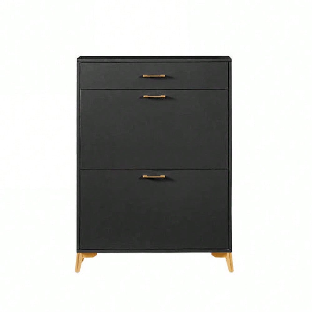 Ample Storage Space Shoe Cabinet with Flip-Top Drawers for Entryway Living Room and Bedroom