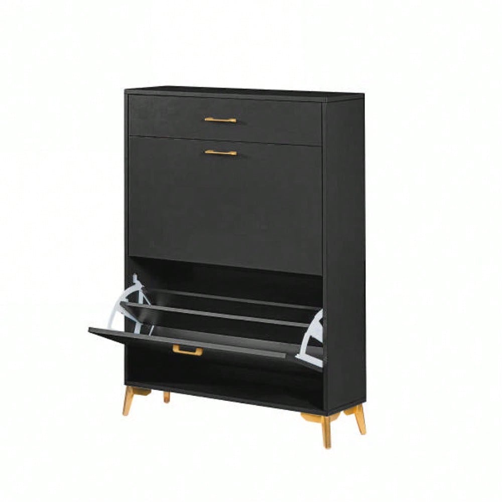 Ample Storage Space Shoe Cabinet with Flip-Top Drawers for Entryway Living Room and Bedroom