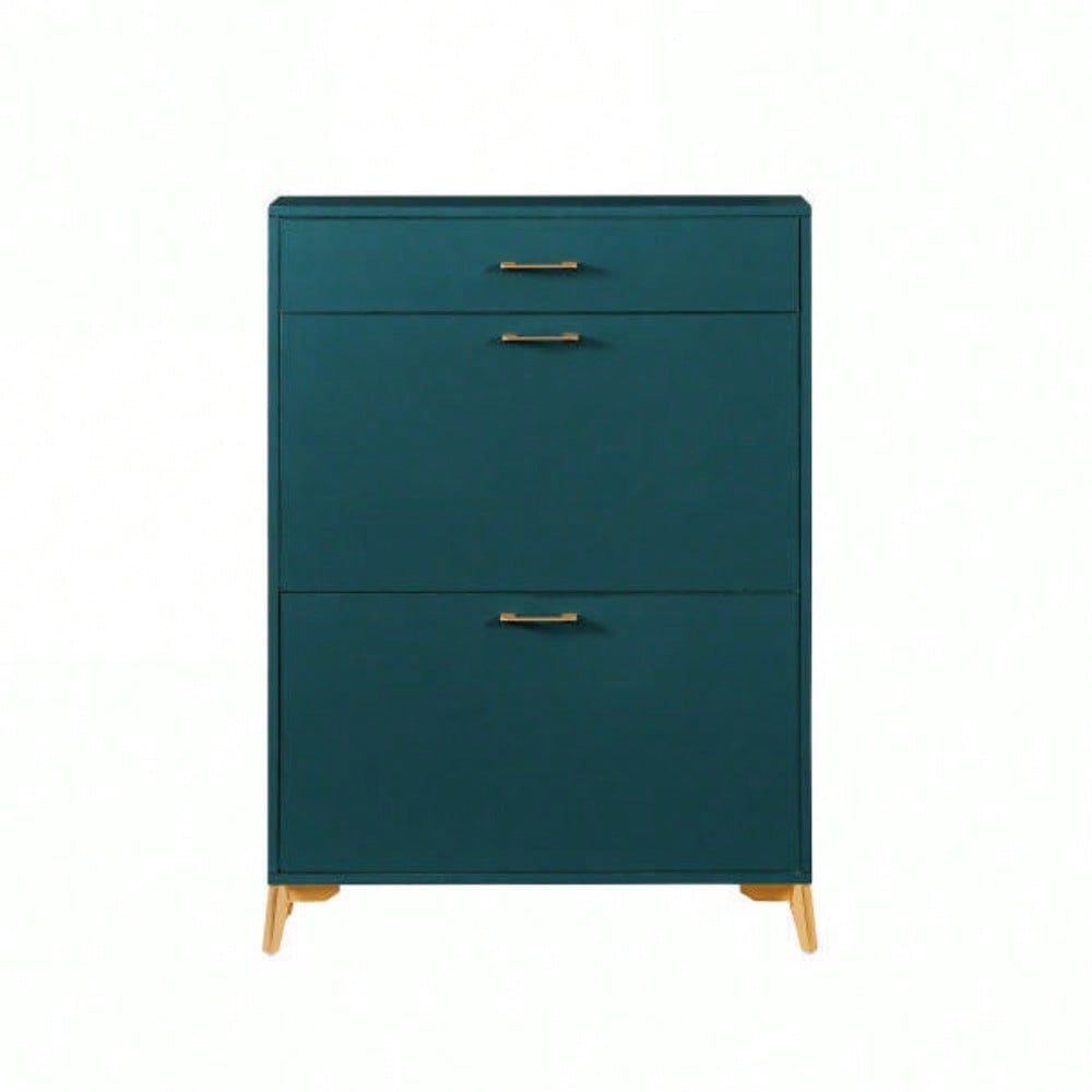 Ample Storage Space Shoe Cabinet with Flip-Top Drawers for Entryway Living Room and Bedroom
