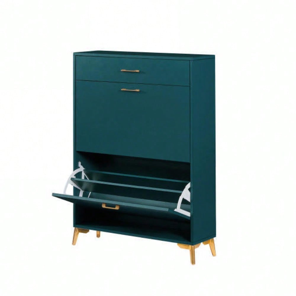 Ample Storage Space Shoe Cabinet with Flip-Top Drawers for Entryway Living Room and Bedroom