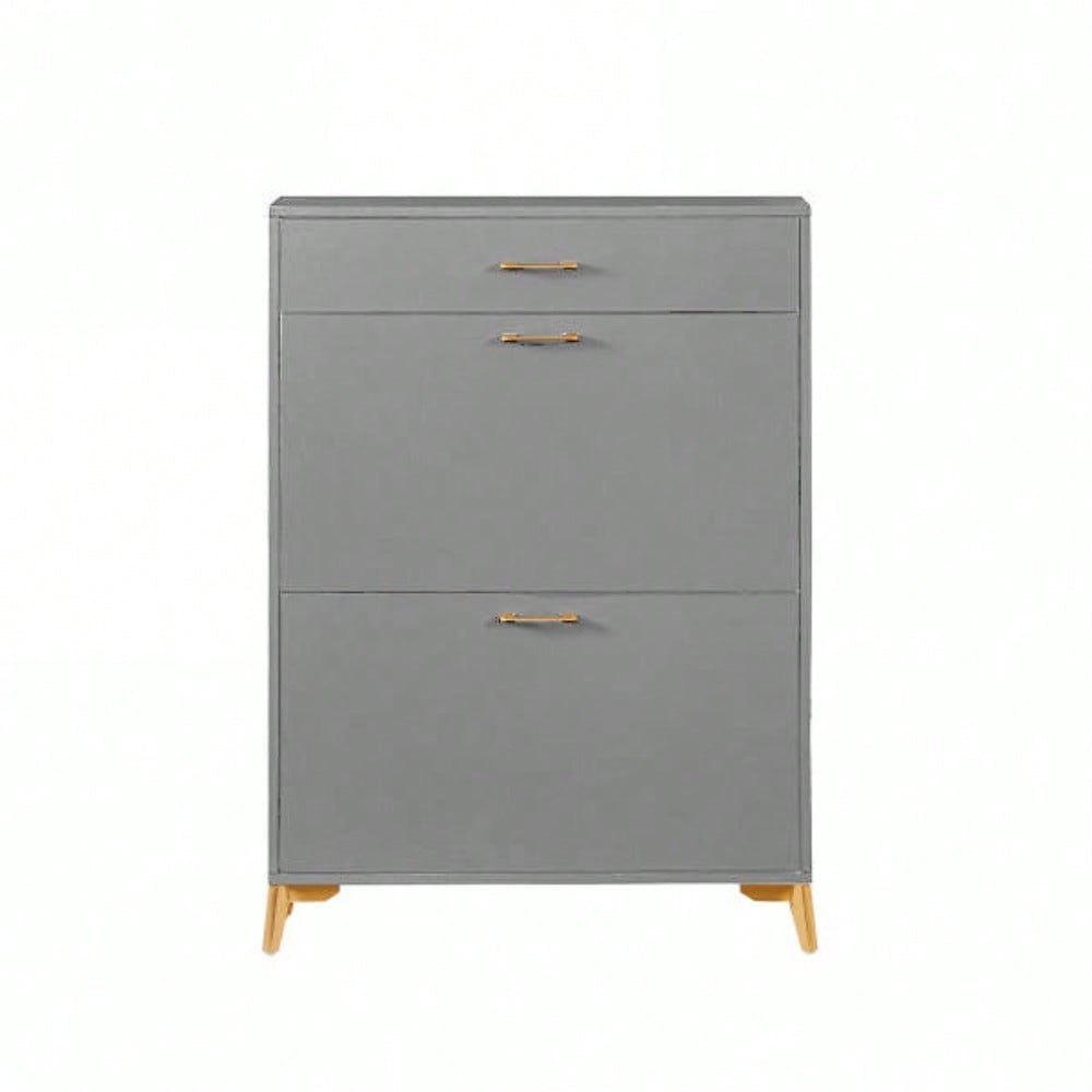 Ample Storage Space Shoe Cabinet with Flip-Top Drawers for Entryway Living Room and Bedroom