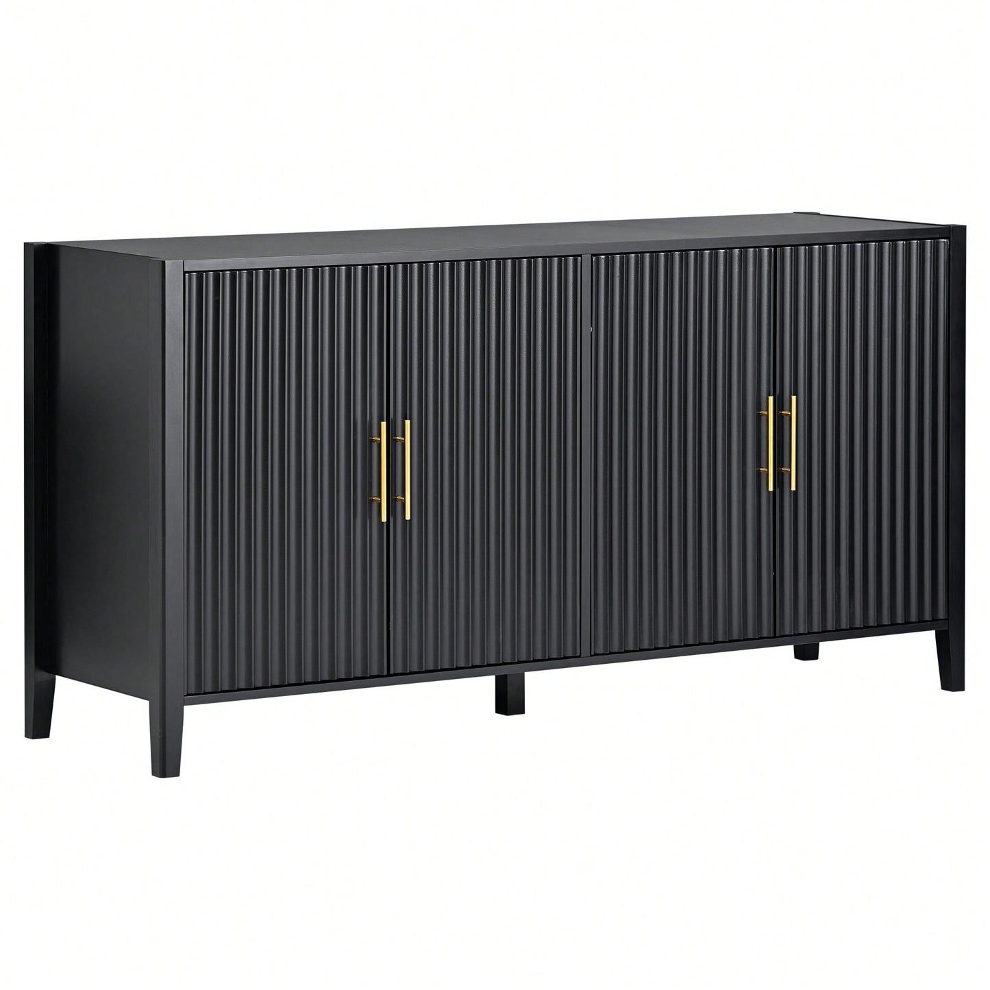 Accent Storage Cabinet Sideboard Wooden Cabinet With Metal Handles For Hallway, Entryway, Living Room, Bedroom