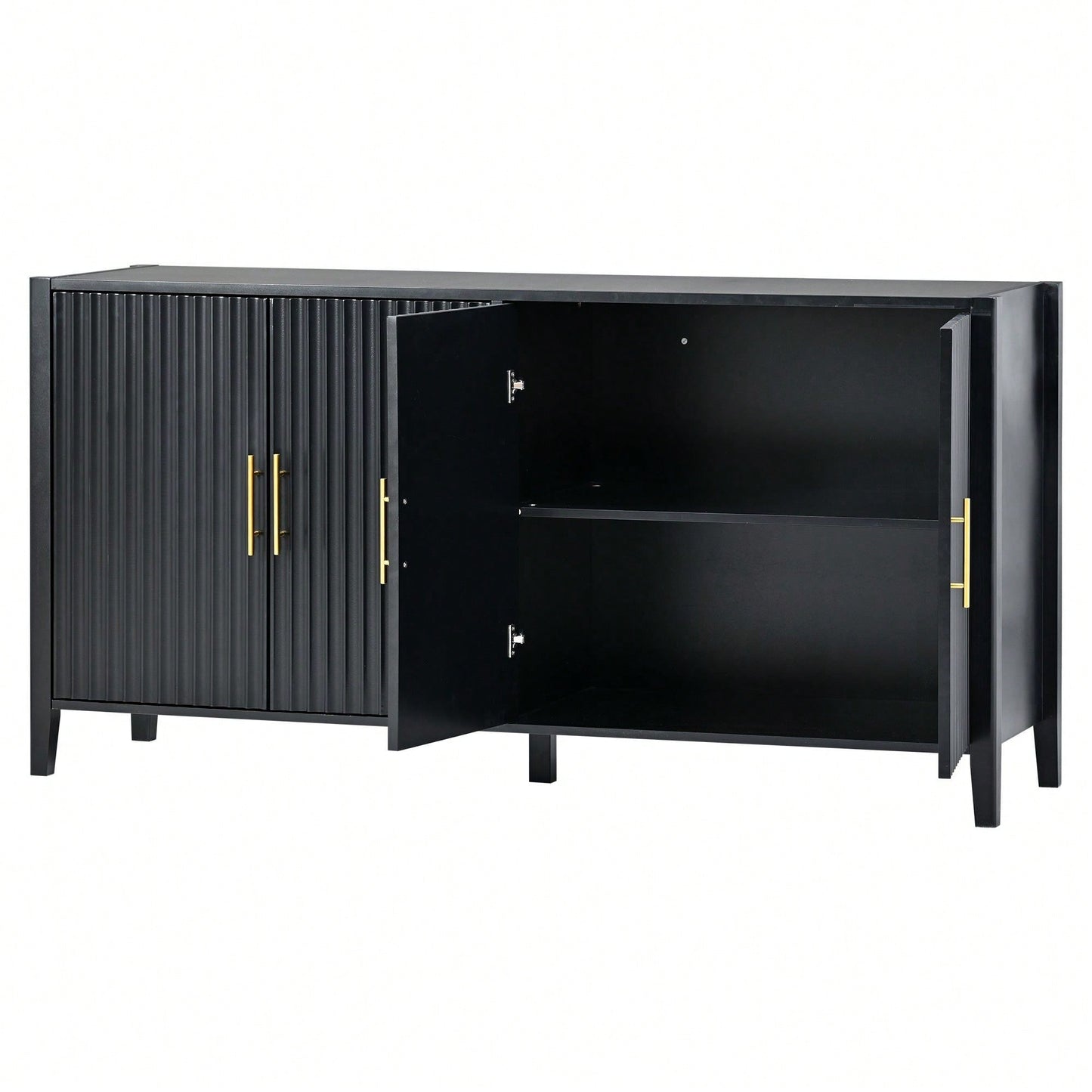 Accent Storage Cabinet Sideboard Wooden Cabinet With Metal Handles For Hallway, Entryway, Living Room, Bedroom