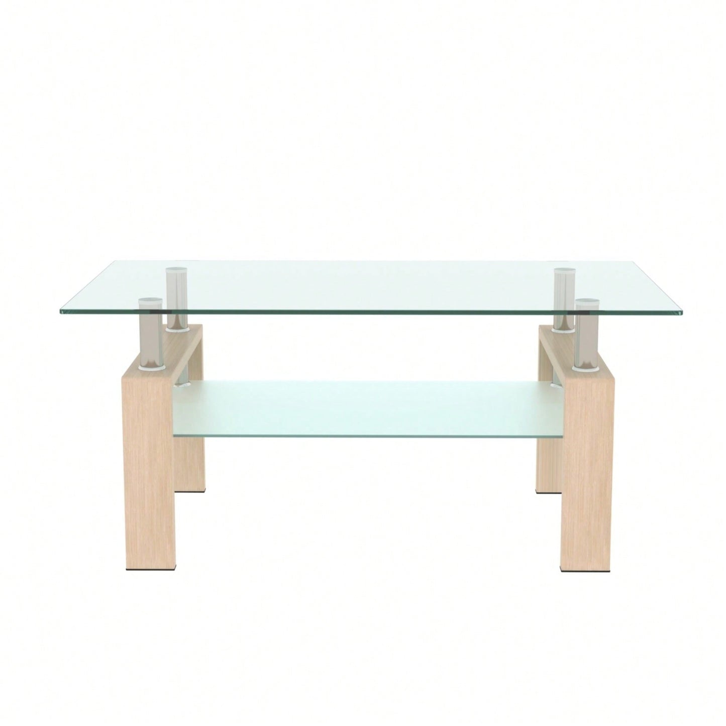 Rectangle Glass Coffee Table, Clear Coffee Table Modern Side Center Tables For Living Room Living Room Furniture