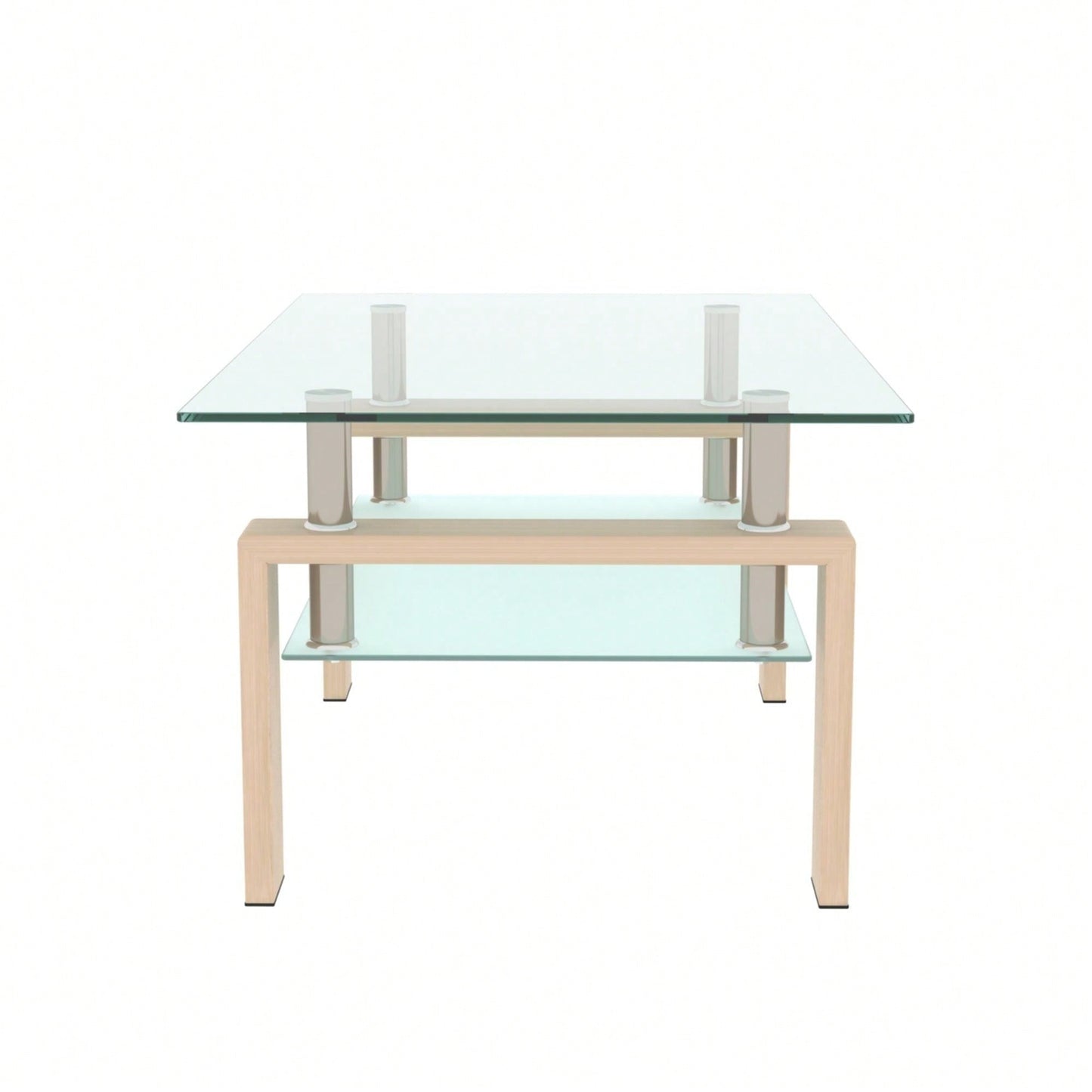 Rectangle Glass Coffee Table, Clear Coffee Table Modern Side Center Tables For Living Room Living Room Furniture