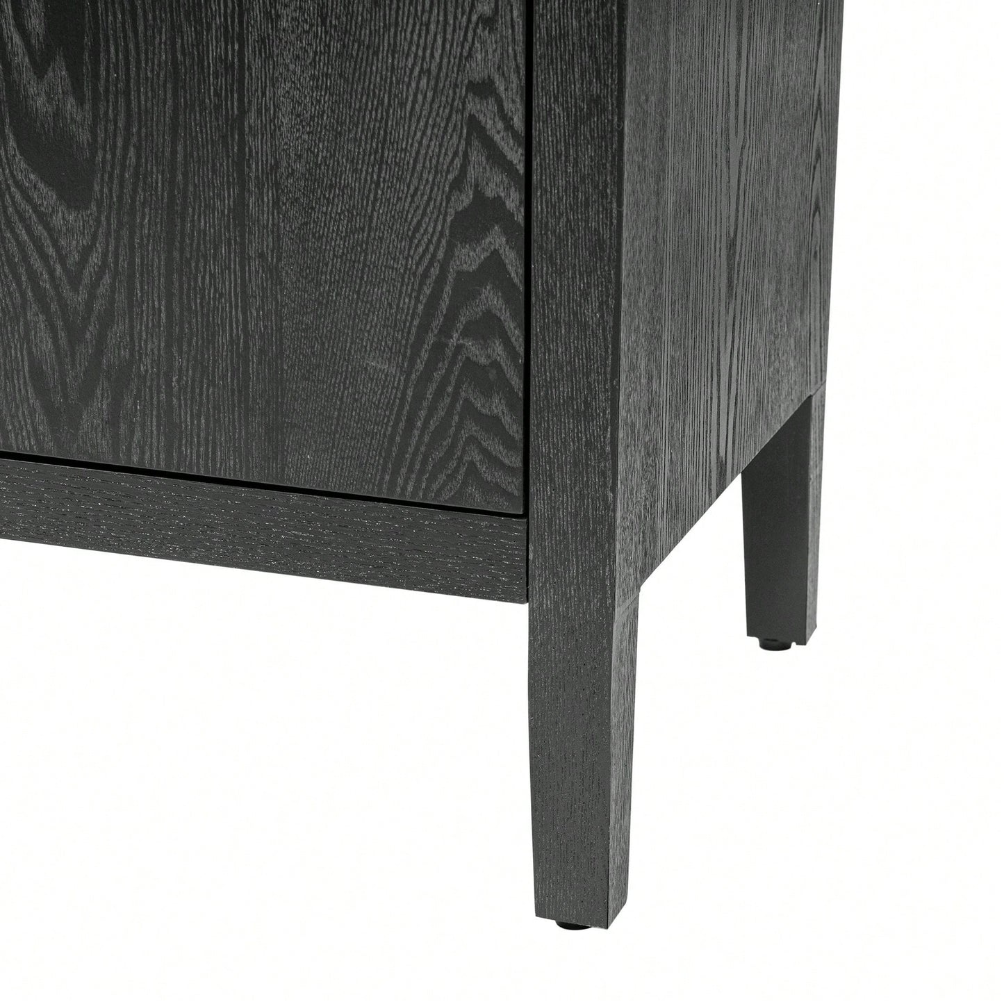 Storage Cabinet Sideboard Wooden Cabinet With 4 Metal Handles ,4 Shelves And 4 Doors For Hallway, Entryway, Living Room