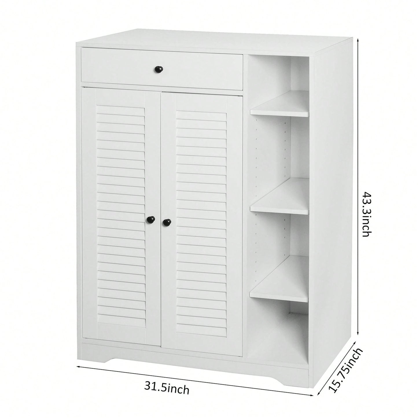 Modern Narrow Shoe Rack with Adjustable Shelves and Top Drawer for Entryway Storage