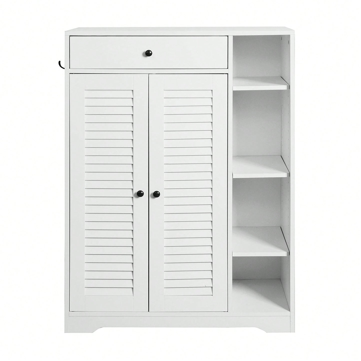 Modern Narrow Shoe Rack with Adjustable Shelves and Top Drawer for Entryway Storage