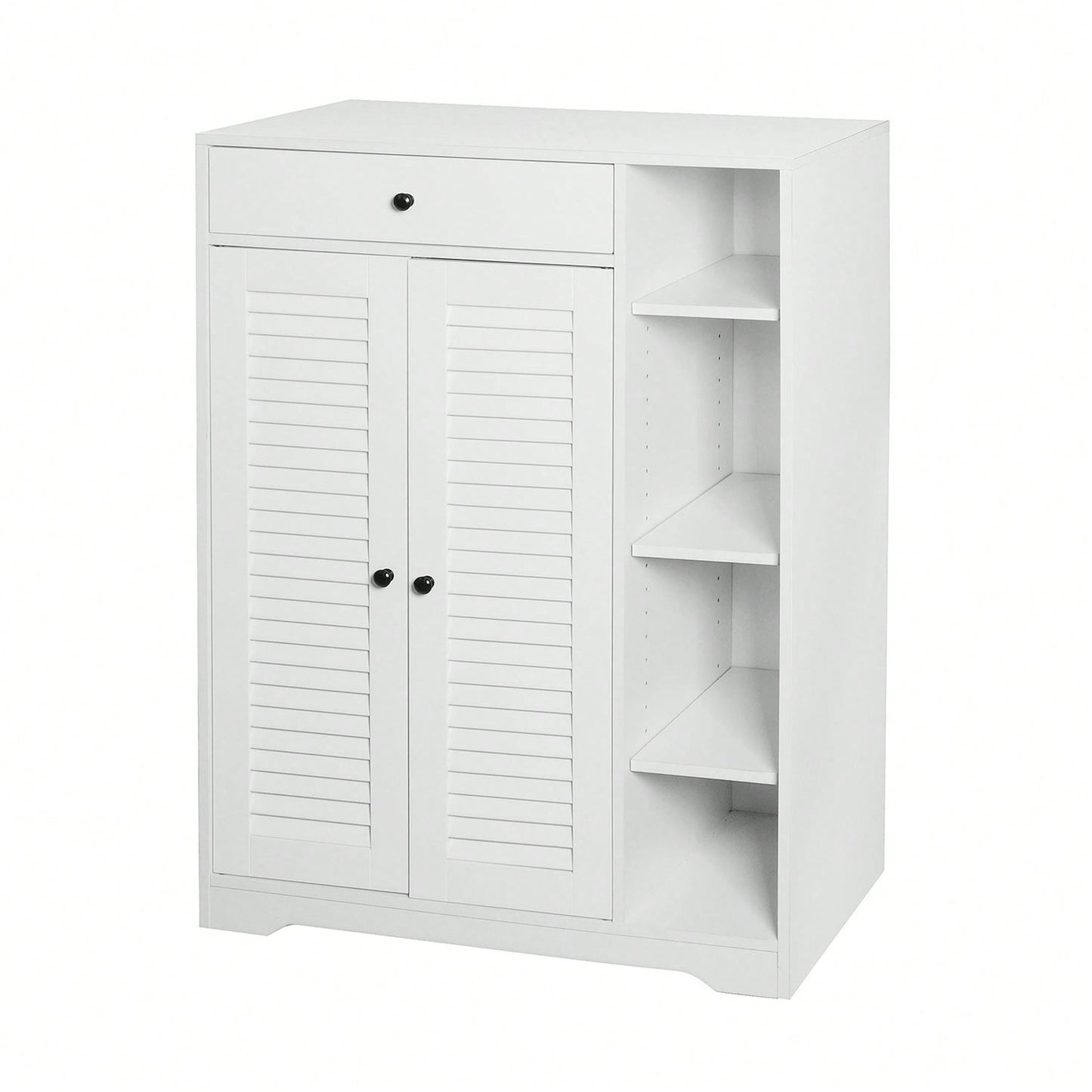 Modern Narrow Shoe Rack with Adjustable Shelves and Top Drawer for Entryway Storage