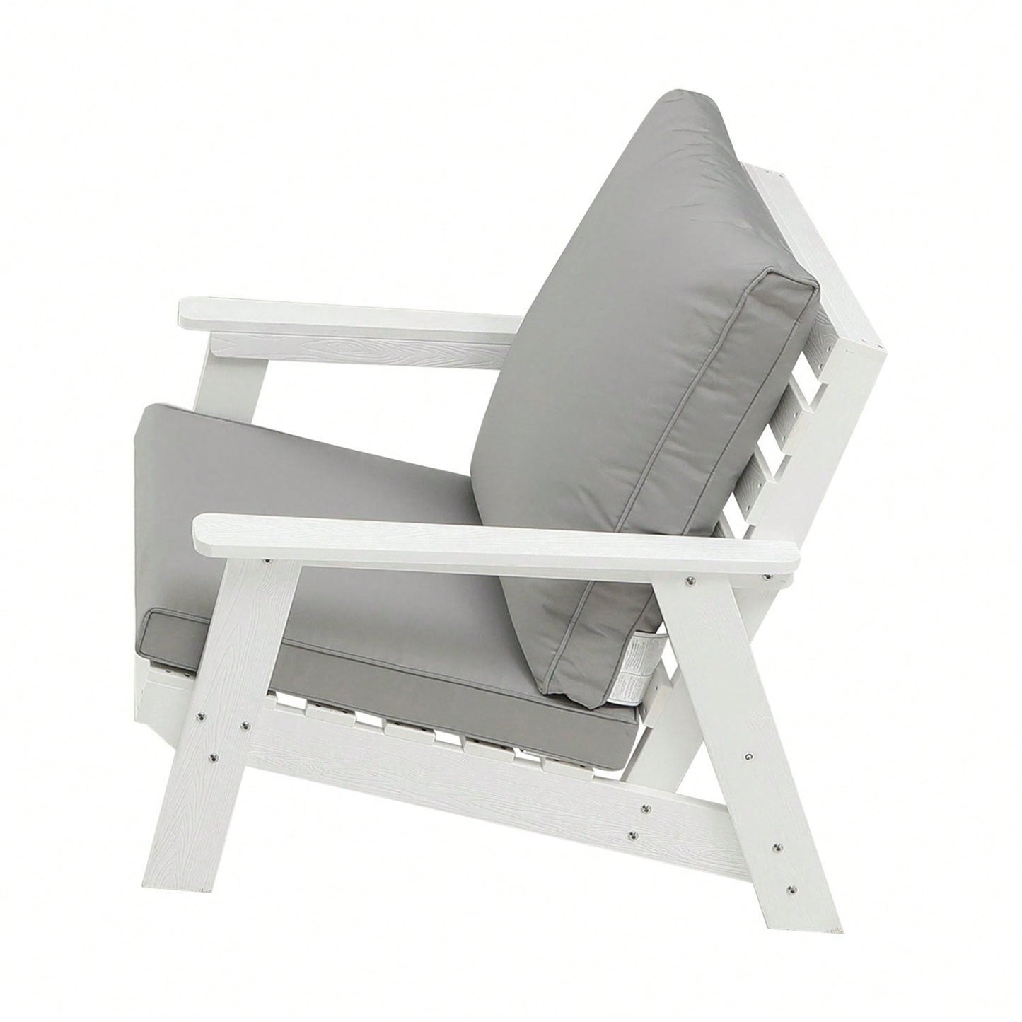 All-Weather Outdoor Single Sofa With Cushion, Sofa Set For Porch, Poolside, Terrace, And Yard Armchair