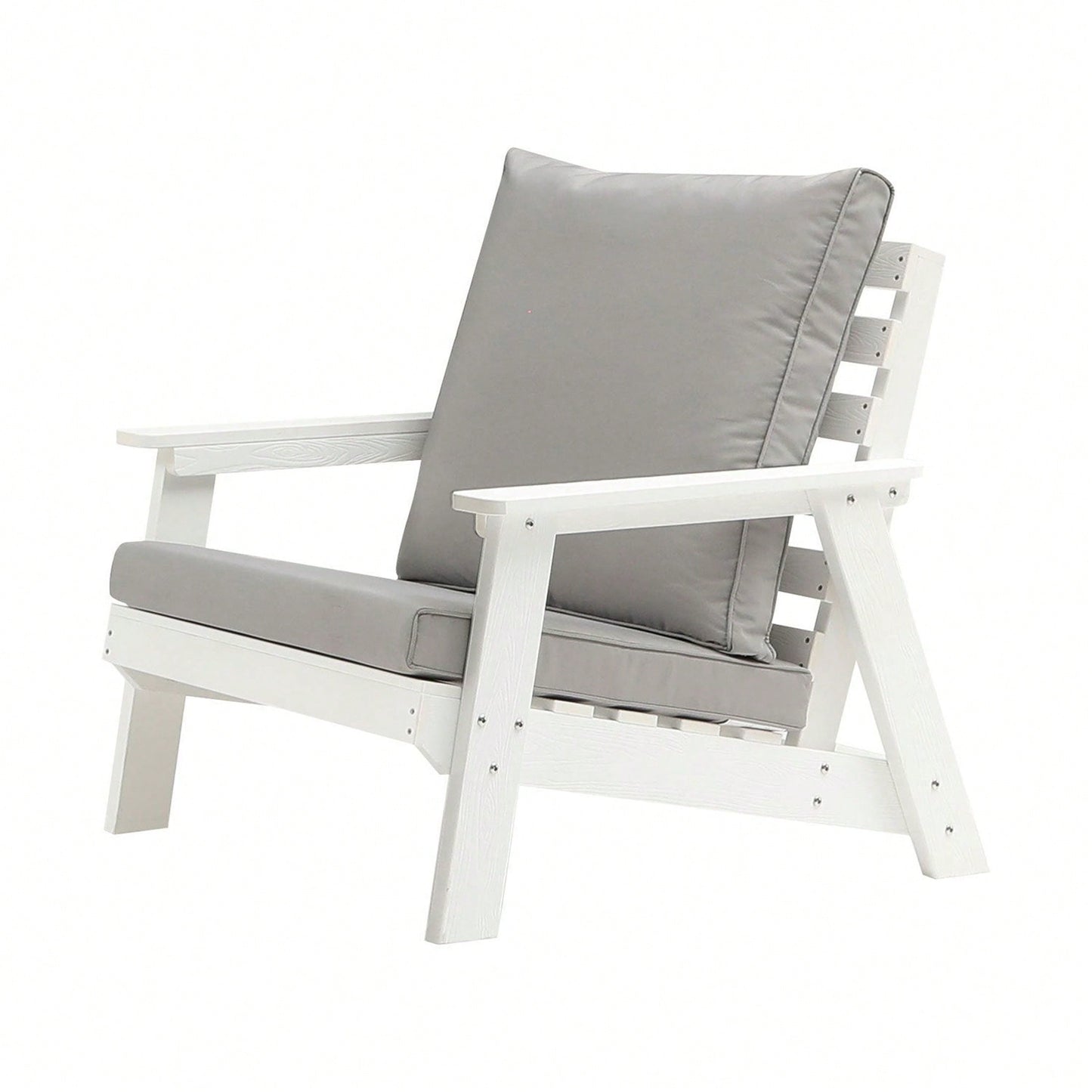 All-Weather Outdoor Single Sofa With Cushion, Sofa Set For Porch, Poolside, Terrace, And Yard Armchair
