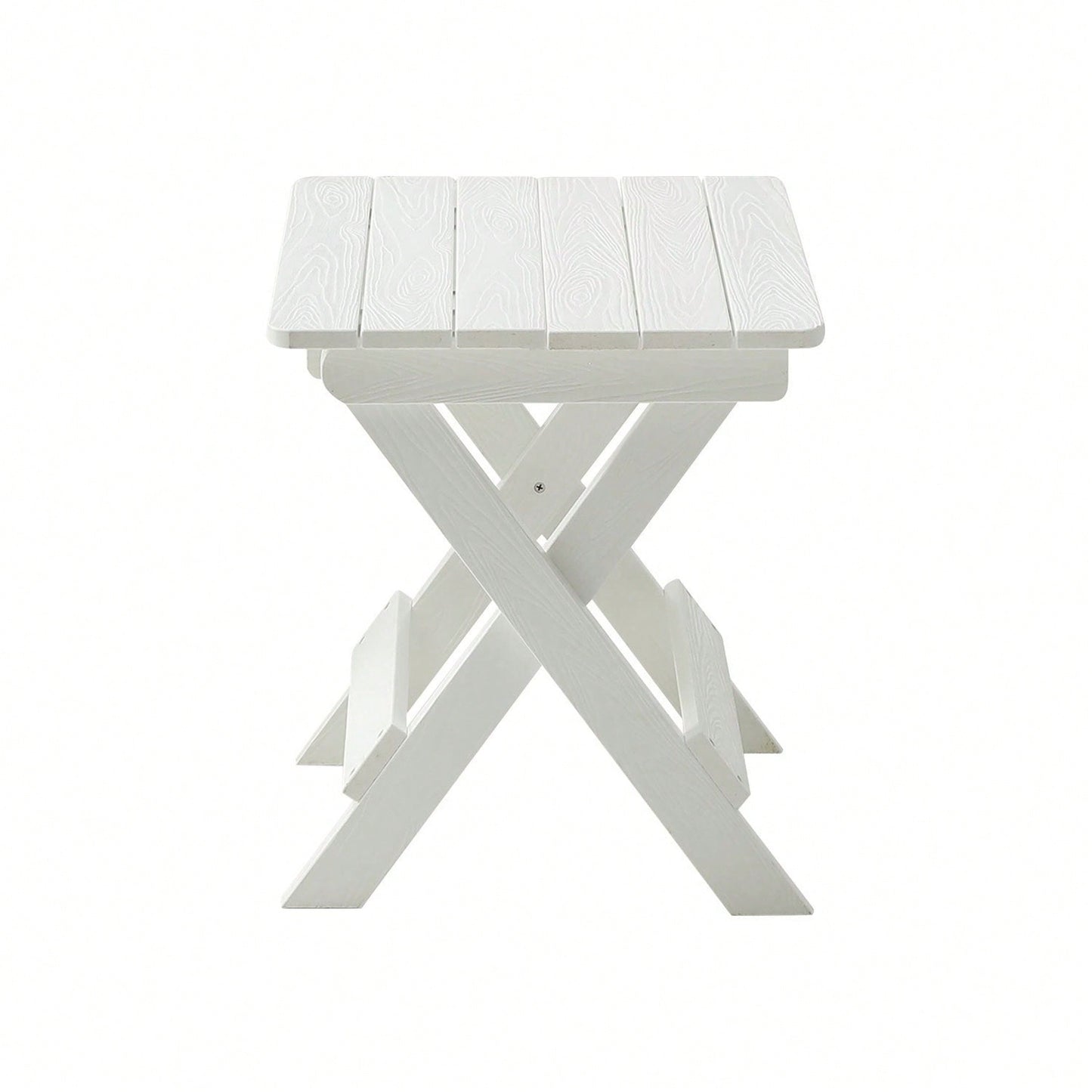 Foldable Small Table And Chair Set With 2 Chairs And Rectangular Table