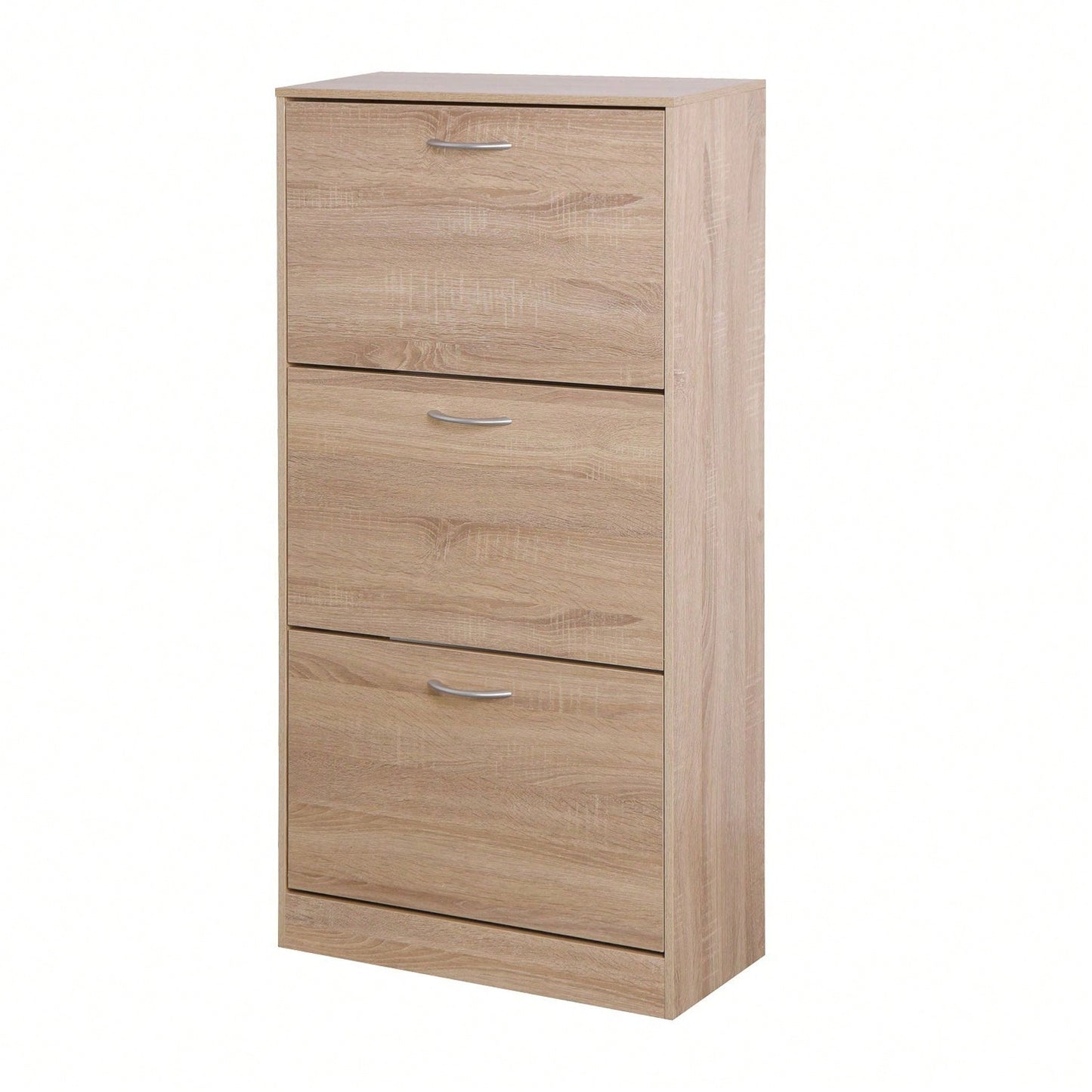 3-Tier Wood Shoe Rack Storage Organizer For Entryway