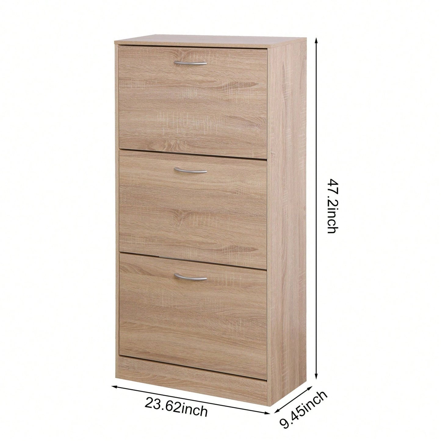 3-Tier Wood Shoe Rack Storage Organizer For Entryway