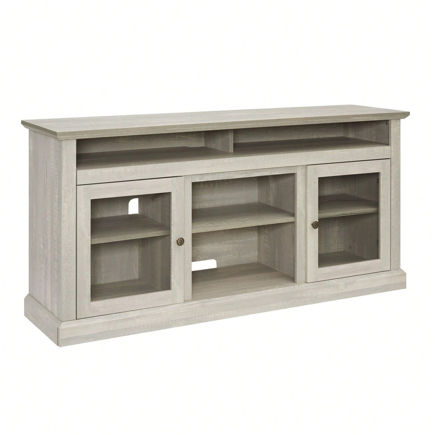 Modern Entertainment Console For TV Up To 65" With Open And Closed Storage Space, Stone Gray, 60"W*15.75"D*29"H
