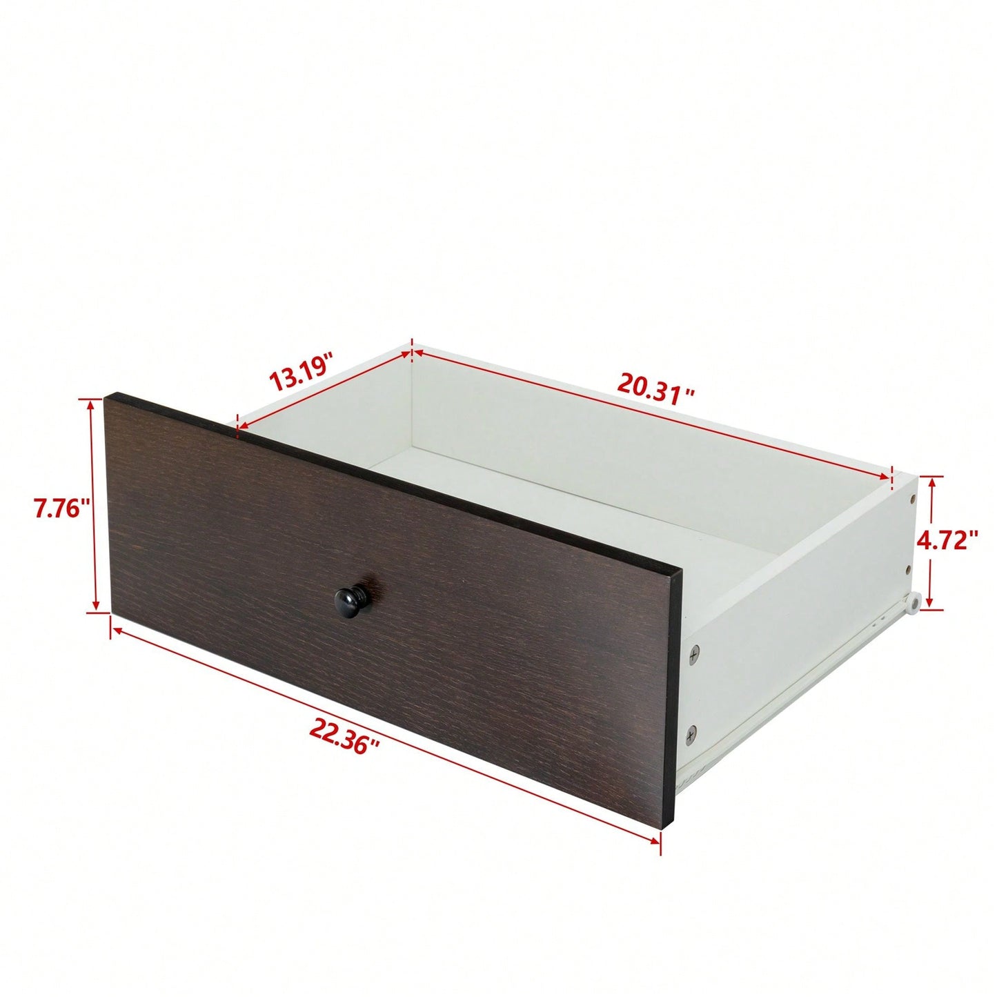 Solid Wood Spray-Painted Retro Drawer Dresser Buffet Table with Round Handle for Dining Room and Kitchen