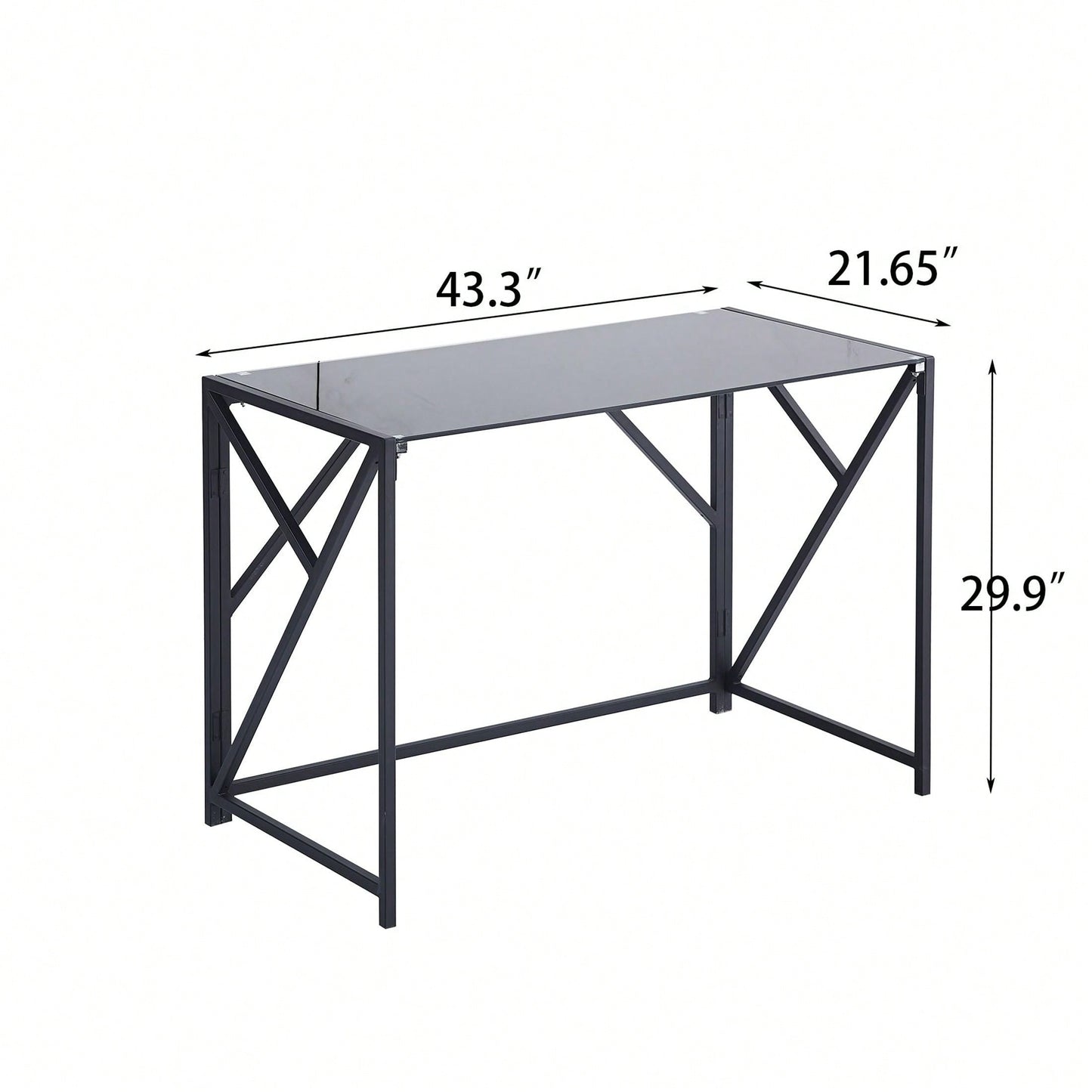 Glass Computer Desk, Laptop Desk Transparent Glass Laptop Table, Small Study Desk