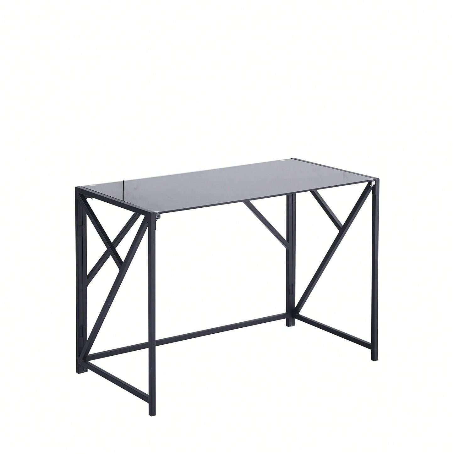Glass Computer Desk, Laptop Desk Transparent Glass Laptop Table, Small Study Desk