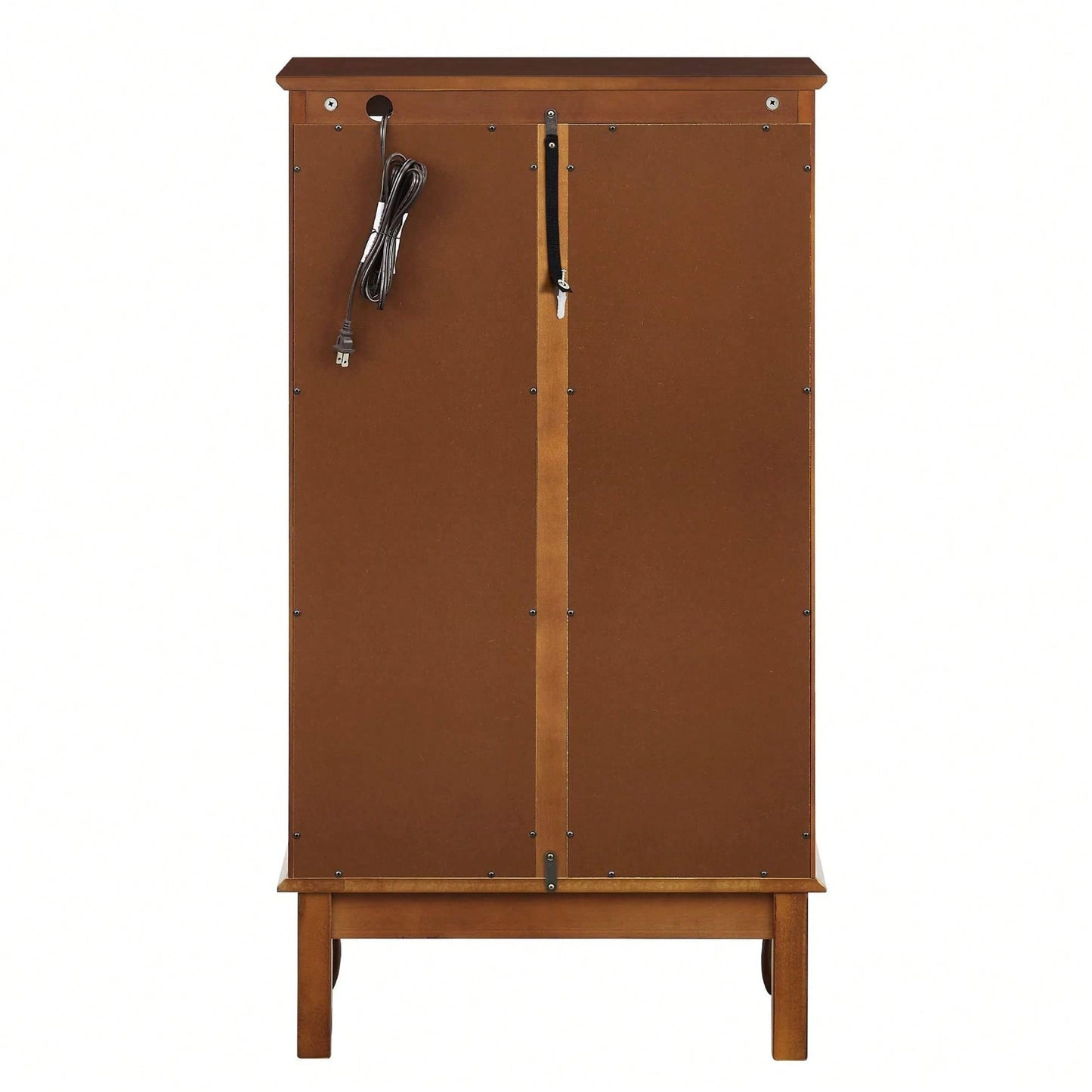 Lighted Curio Diapaly Cabinet With Adjustable Shelves And Mirrored Back Panel, Tempered Glass Doors ( 3 Tier)