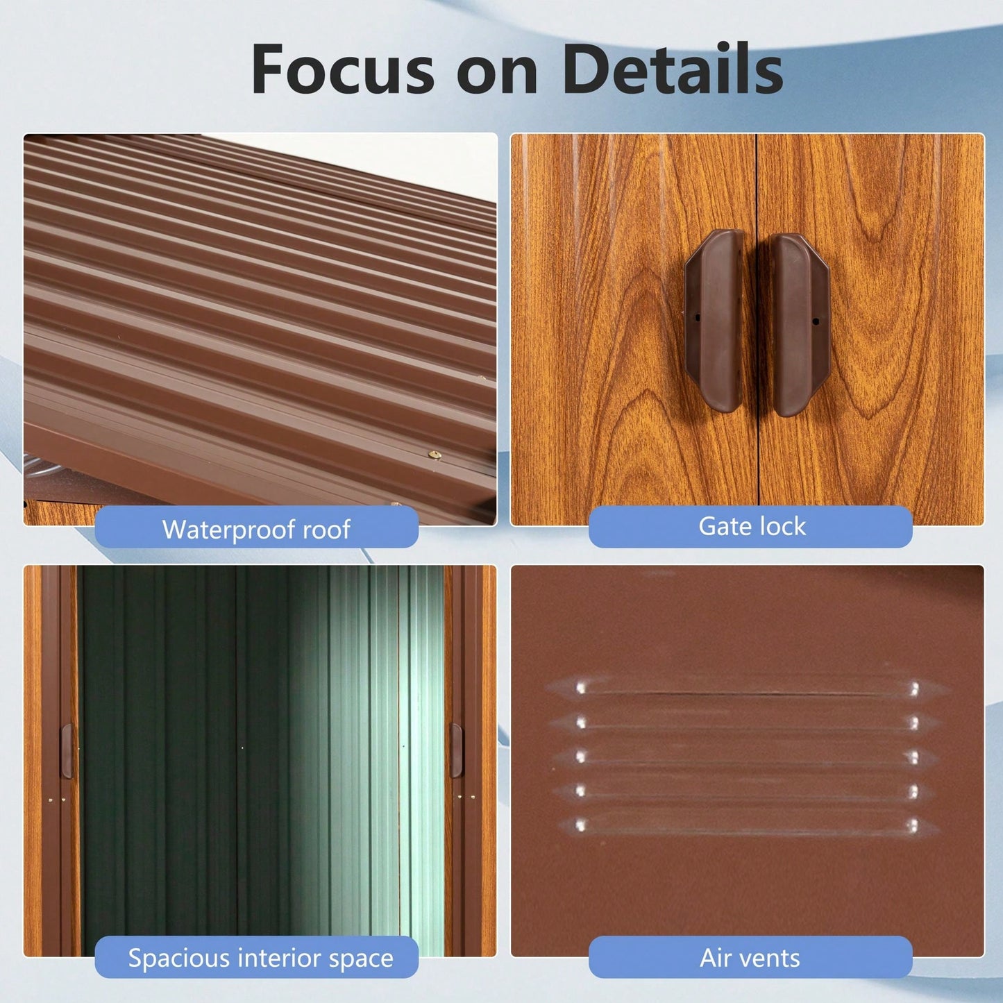 6 Ft. W X 6 Ft. D Metal Storage Shed