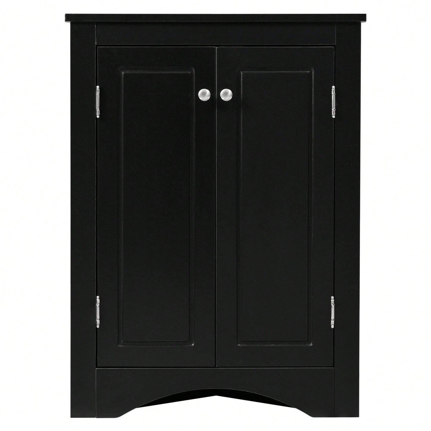 Triangle Bathroom Storage Cabinet With Adjustable Shelves, Freestanding Floor Cabinet For Home Kitchen