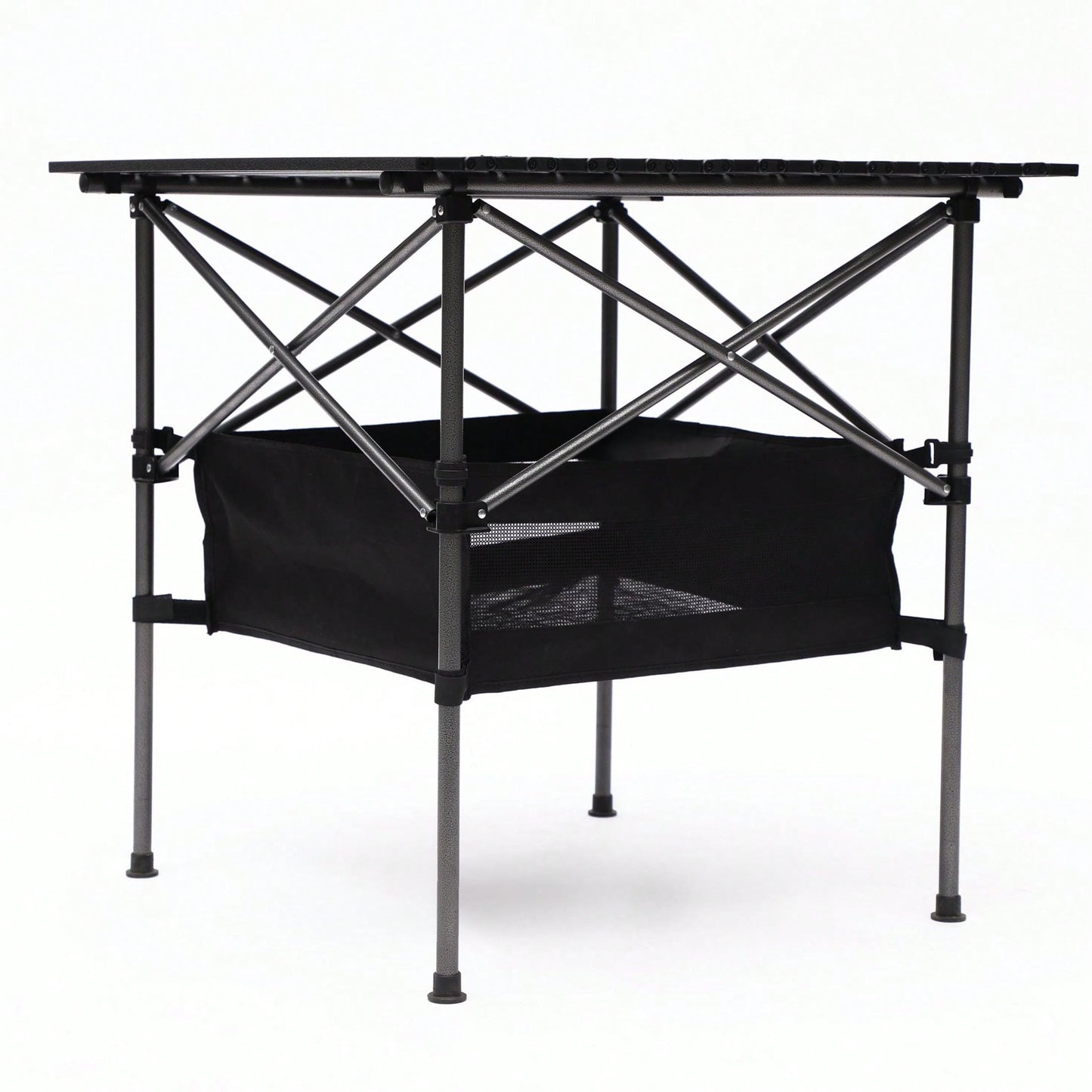 Lightweight Aluminum Roll-Up Folding Table with Carrying Bag for Camping Picnics BBQs and Outdoor Activities