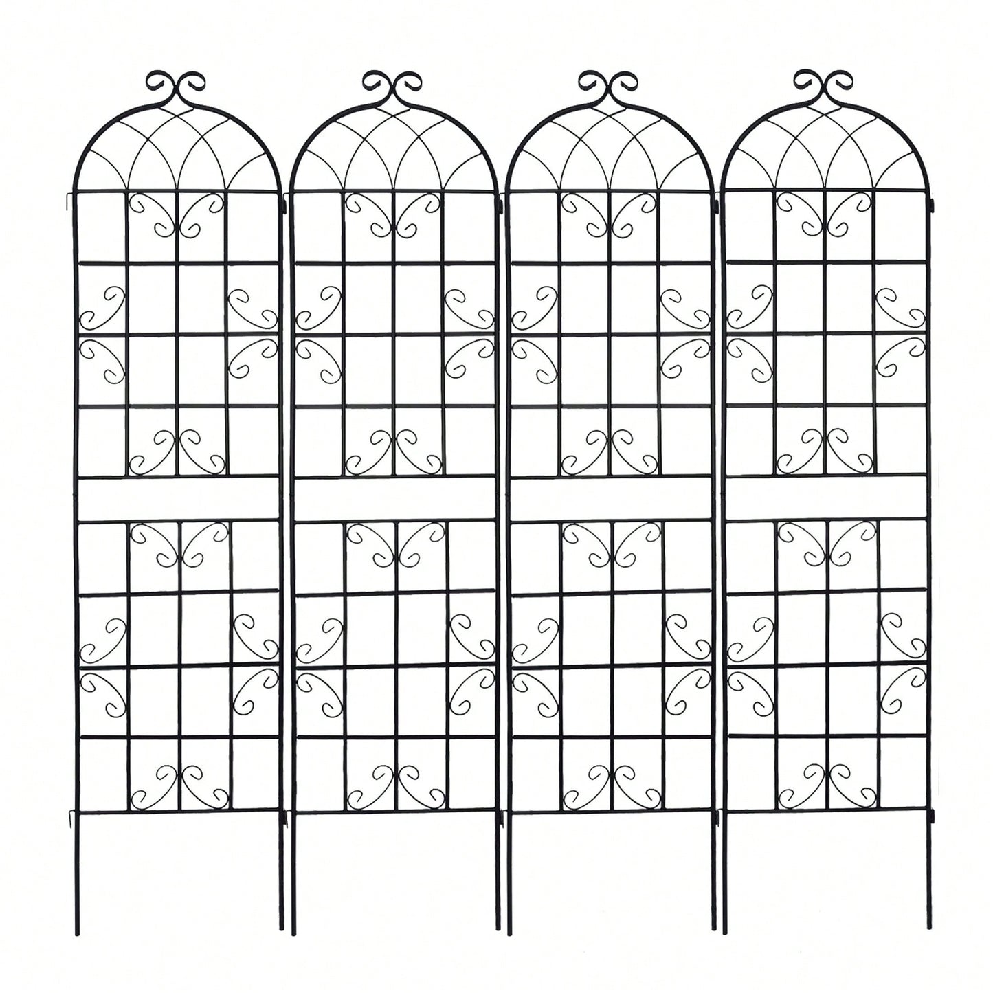 Rustproof Metal Garden Trellis For Climbing Plants Outdoor Flower Support
