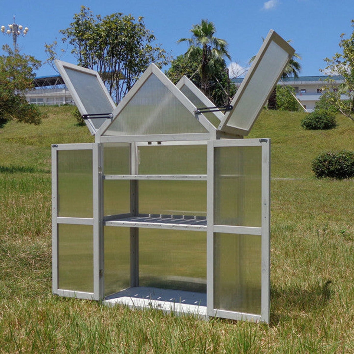 Mini Greenhouse Kit Indoor Outdoor Plant Stand Tiered Garden Accessory for Home and Patio