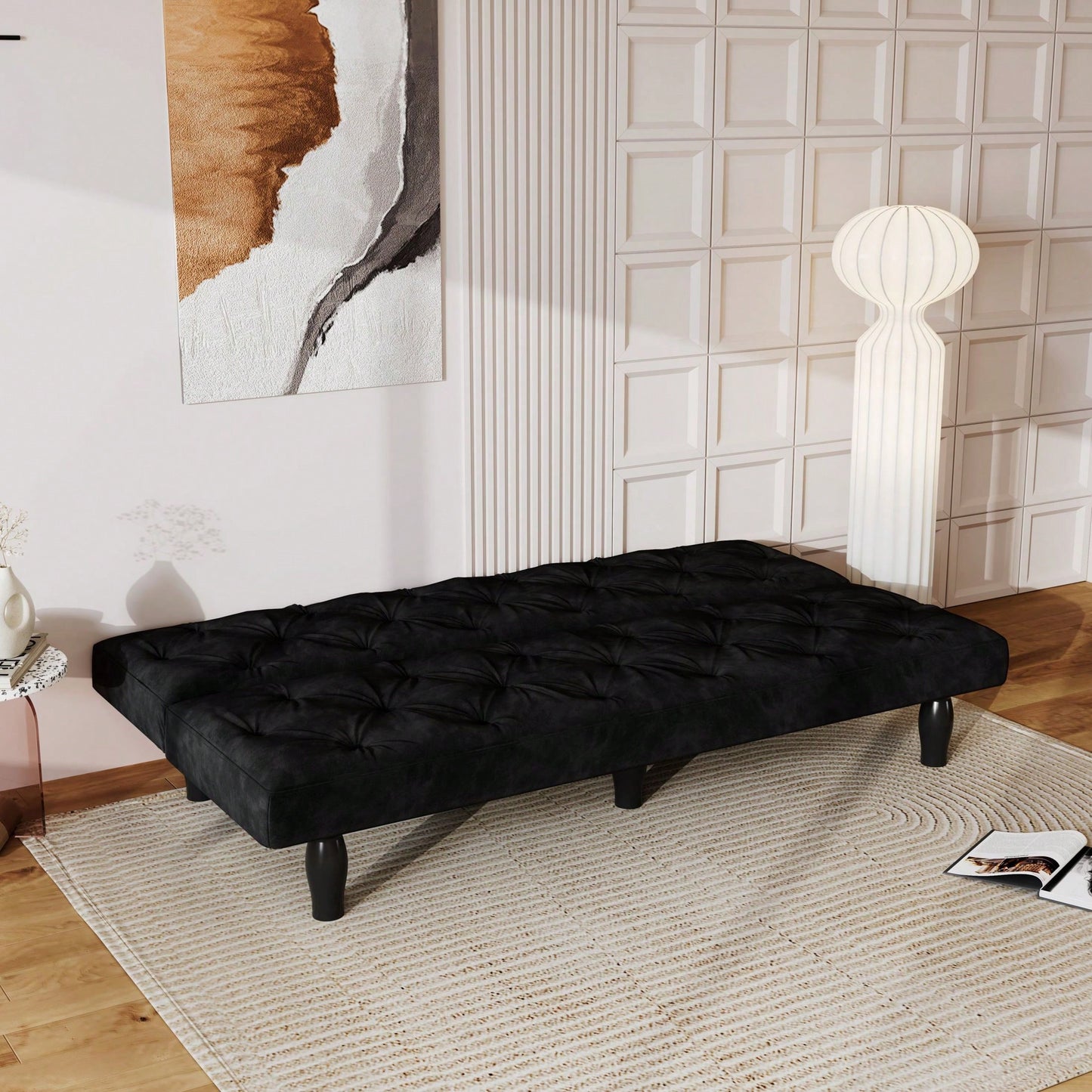 66" Velvet Sofa Bed Suitable For Family Living Room, Apartment, Bedroom