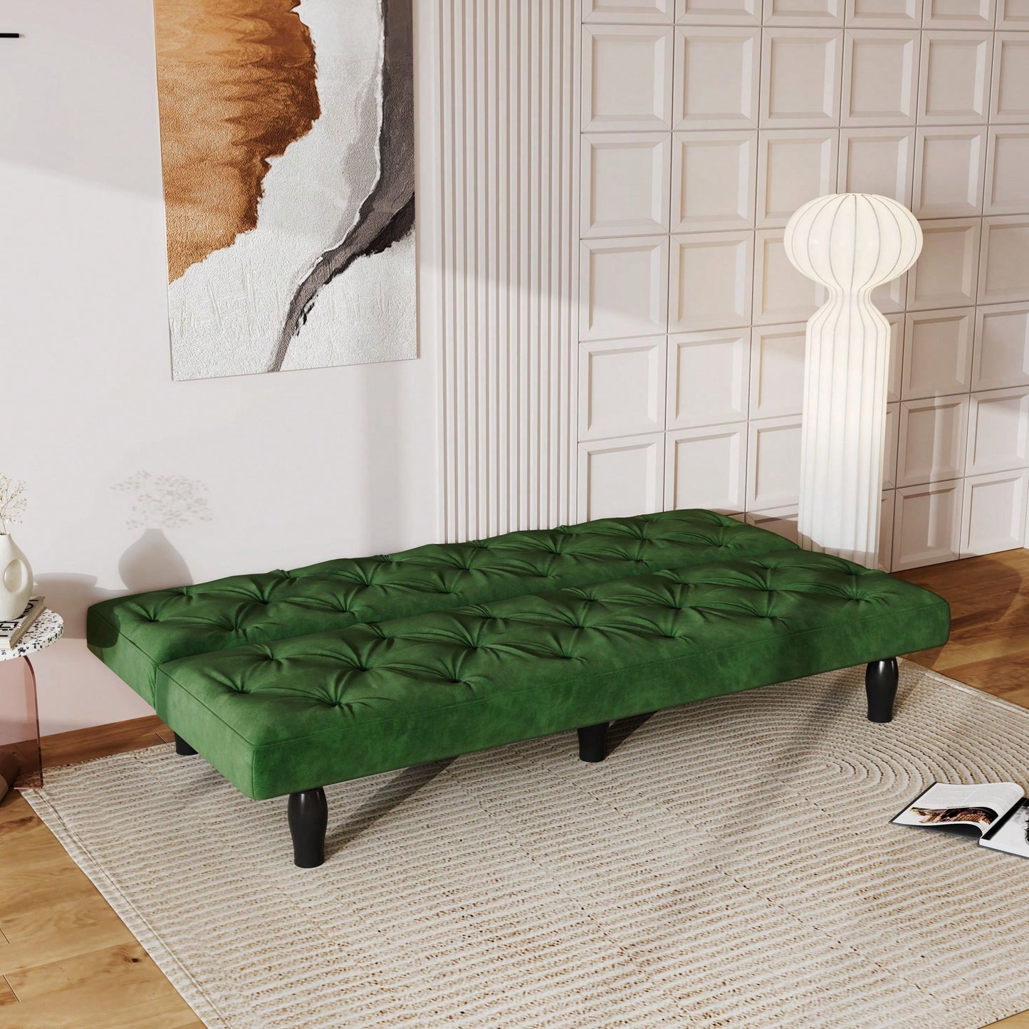 66" Velvet Sofa Bed Suitable For Family Living Room, Apartment, Bedroom