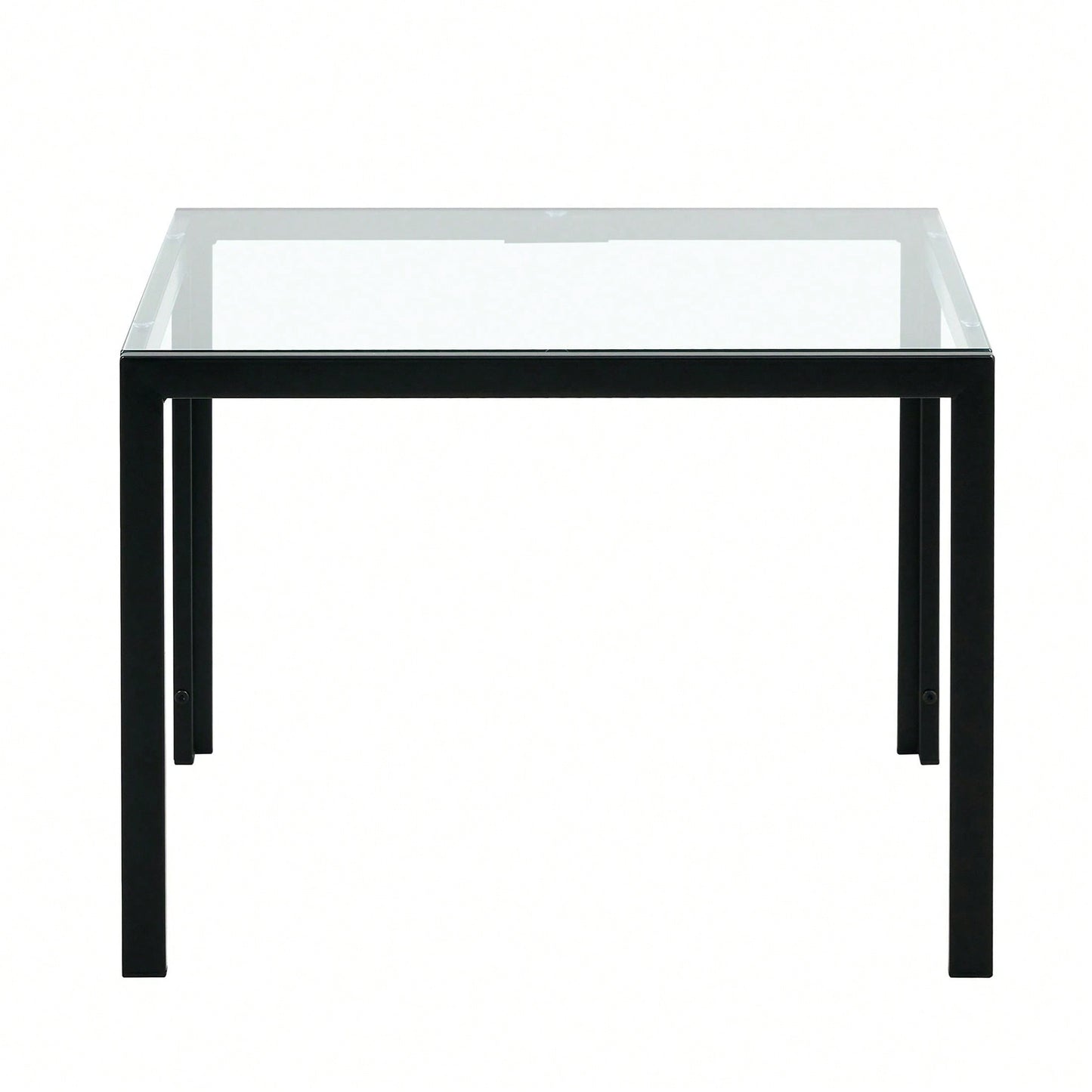 Coffee Table Set Of 2, Square Modern Table With Tempered Glass Finish For Living Room