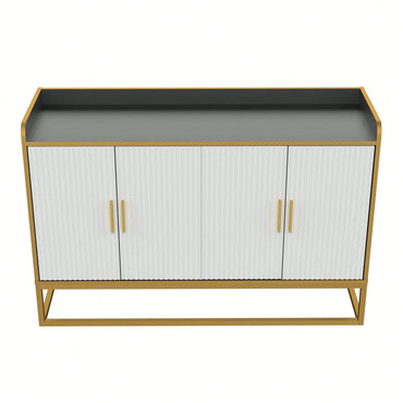 Modern Kitchen Buffet Storage Cabinet Cupboard Gloss With Metal Legs For Living Room Kitchen