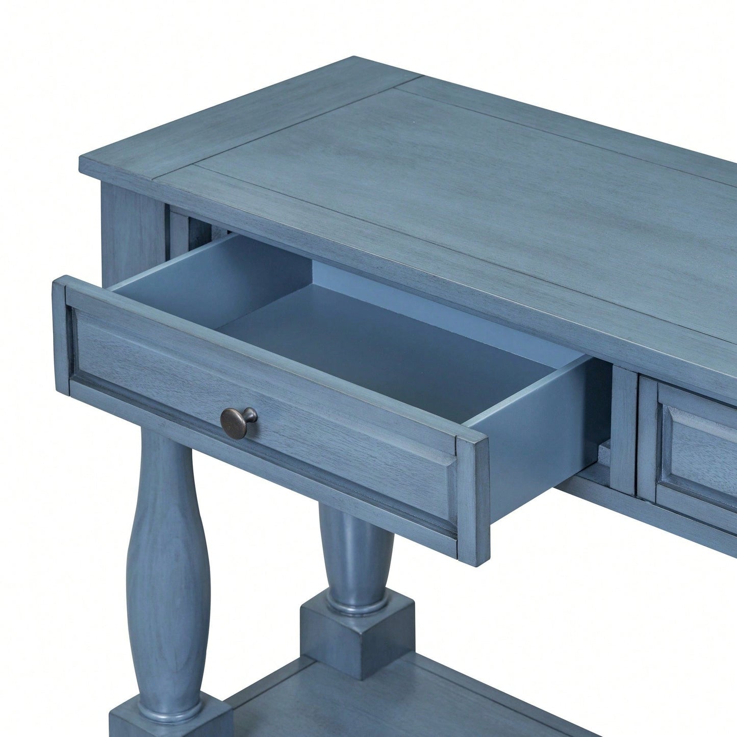 63" Long Console Table With Drawers And Shelf For Entryway, Hallway, Living Room
