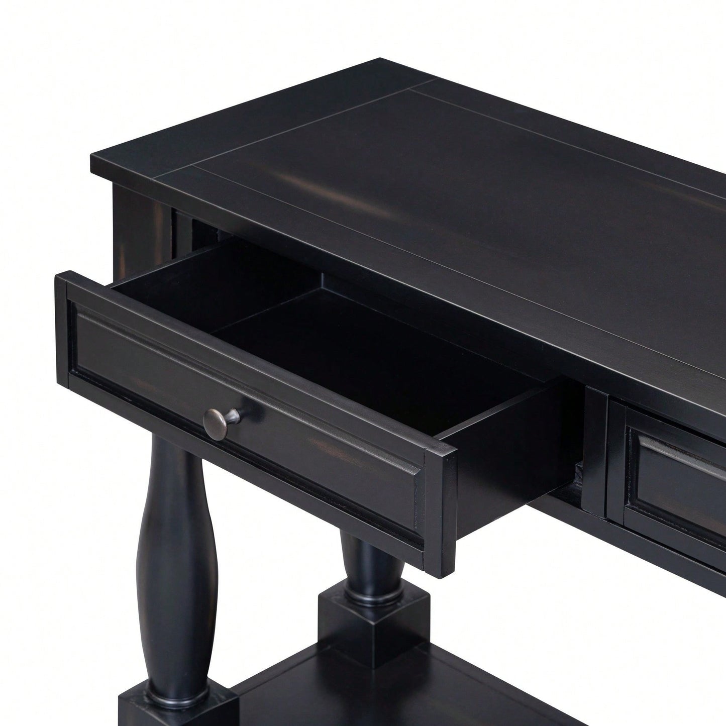 63" Long Console Table With Drawers And Shelf For Entryway, Hallway, Living Room