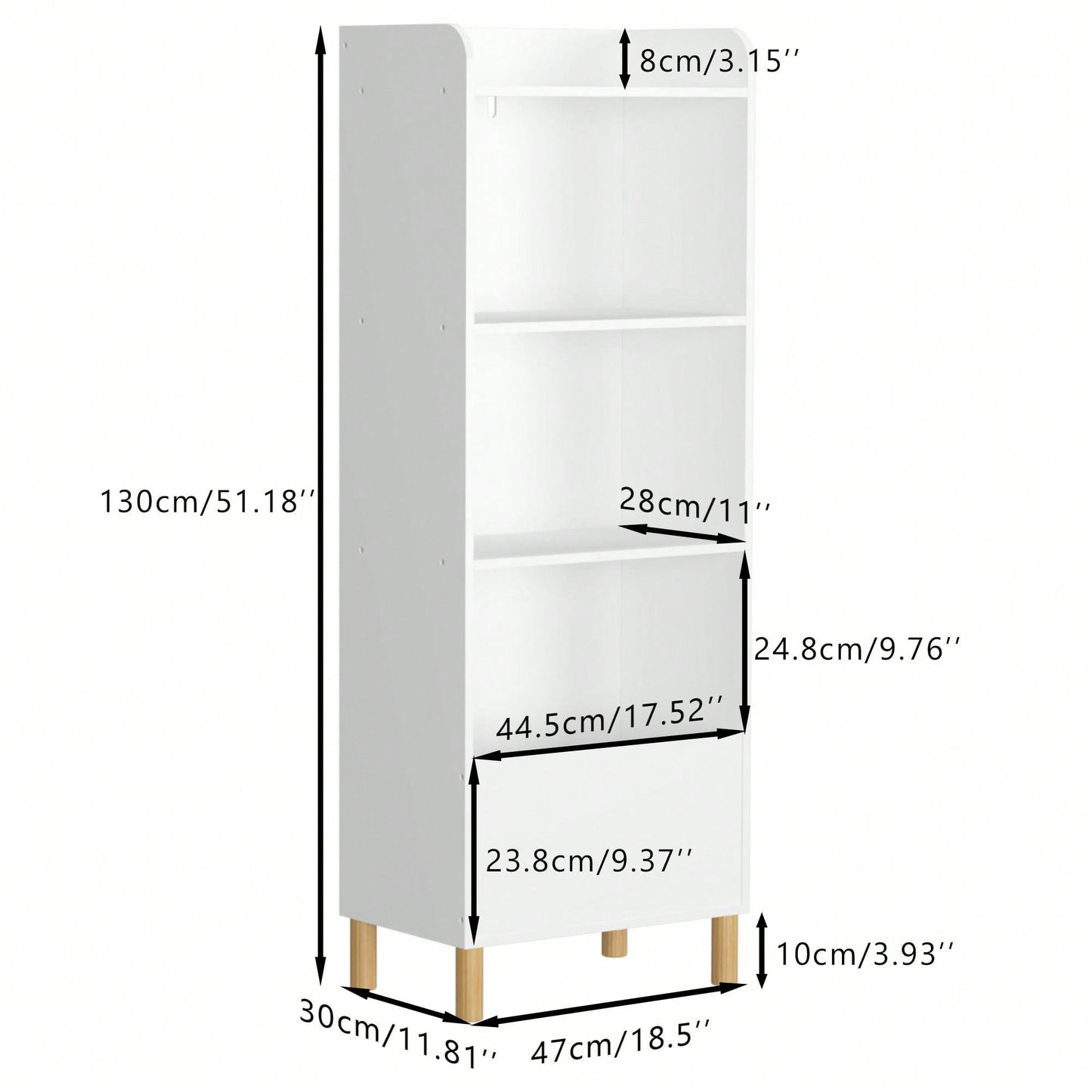 4-Tier Bookcase, Children's Book Display, Bookshelf Toy Storage Cabinet Organizer For Children's Room, Playroom, Nursery