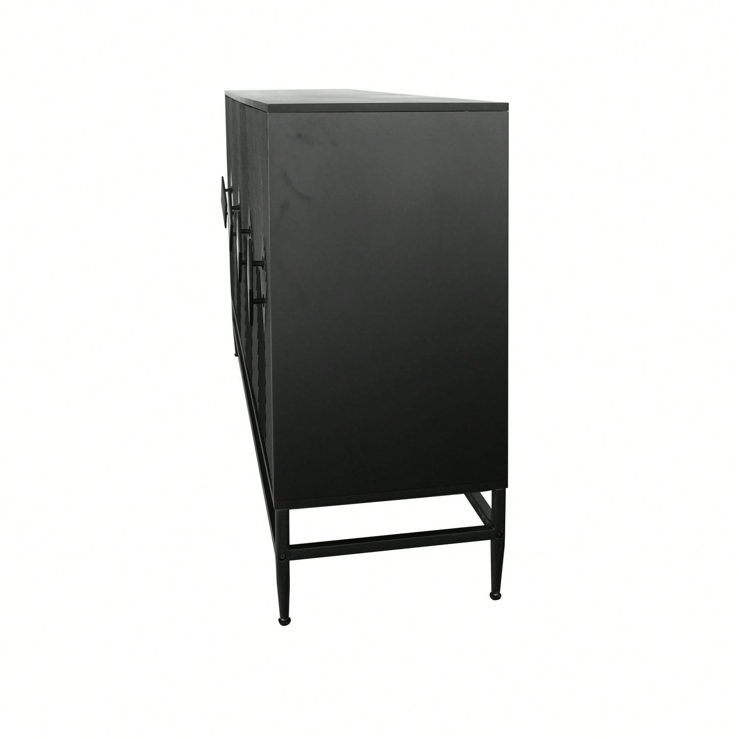 4 Door Wooden Cabinet Sideboard Buffet Server Cabinet Storage Cabinet, For Living Room, Entryway, Hallway, Office, Kitchen And Dining Room