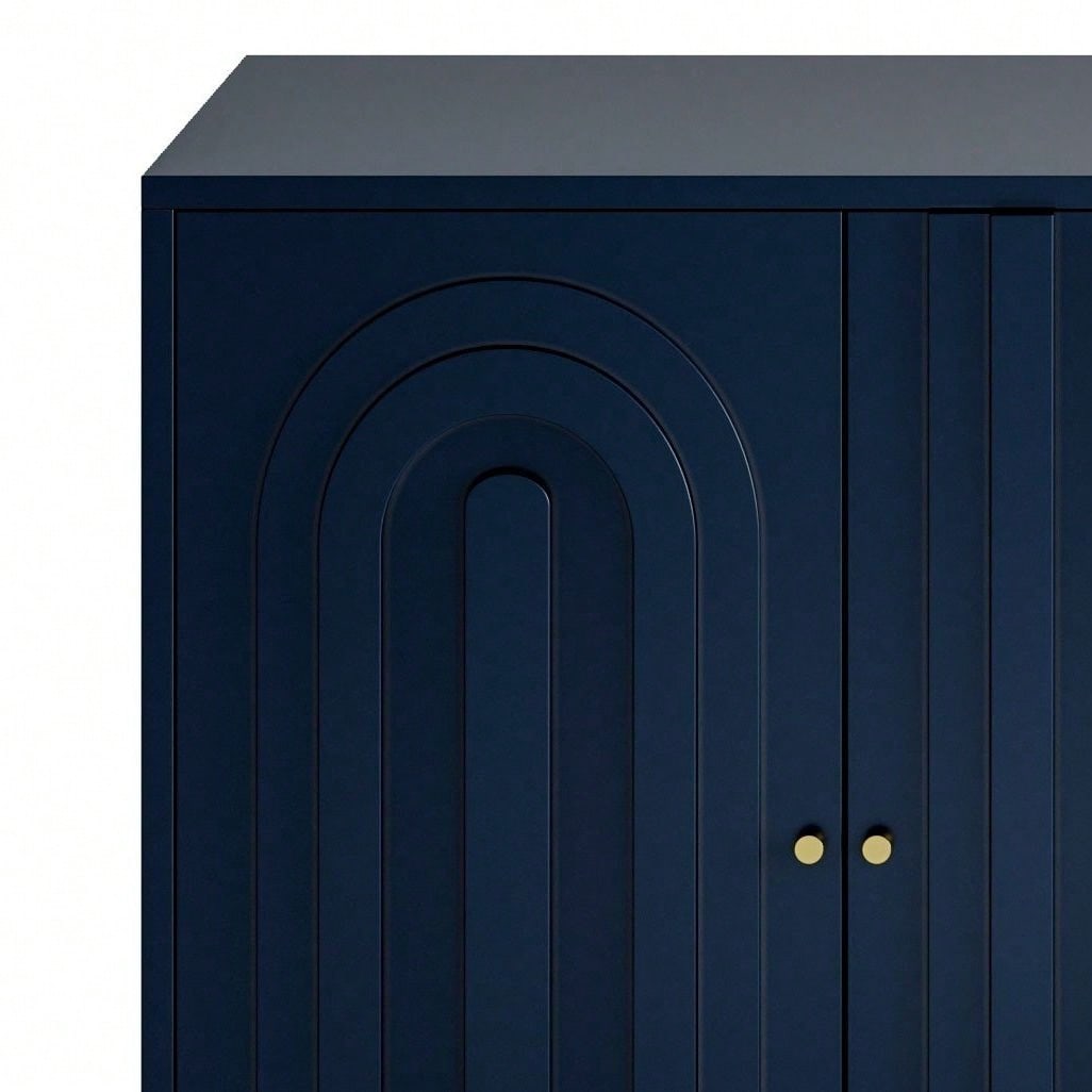 Modern 4 Door Wooden Cabinet Sideboard Buffet Server Cabinet Storage Cabinet