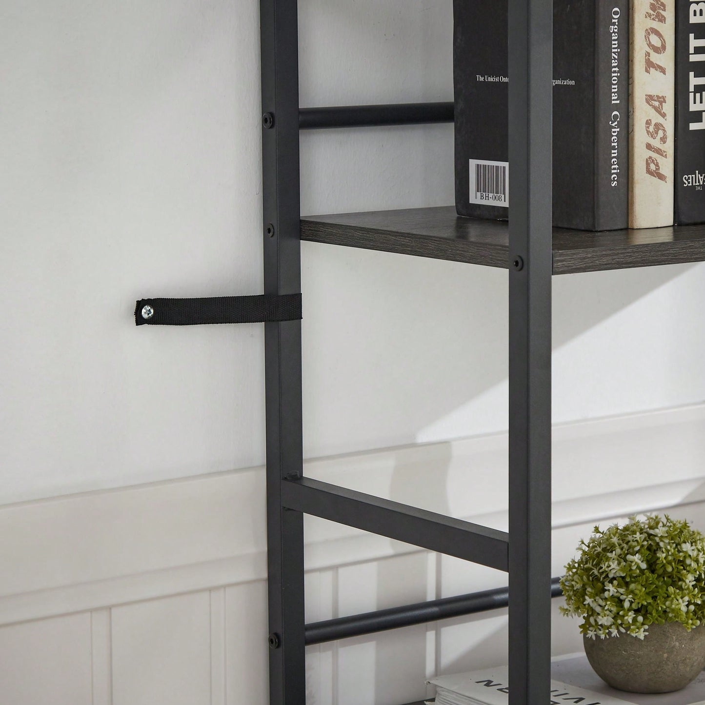 5-Shelf Bookshelves Industrial Retro Wooden Style Home And Office Large Open Bookshelves
