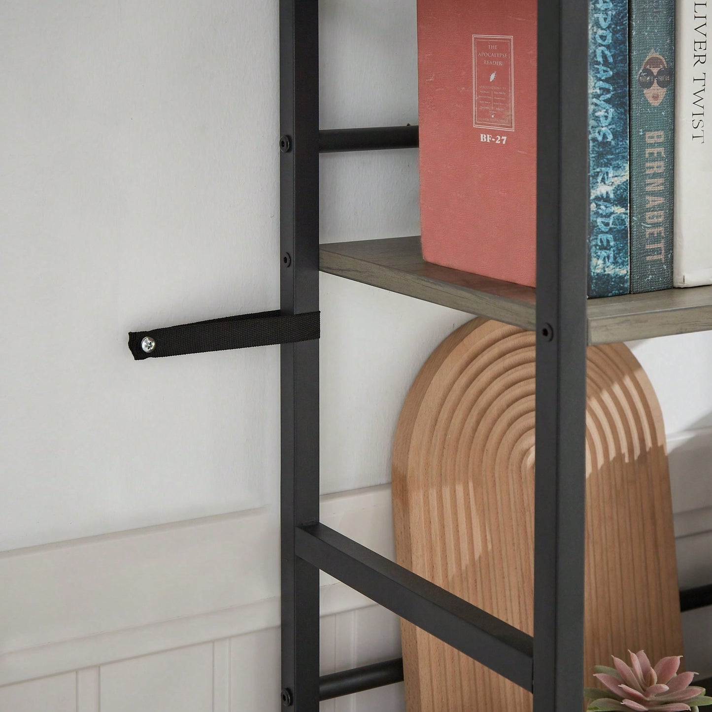 5-Shelf Bookshelves Industrial Retro Wooden Style Home And Office Large Open Bookshelves