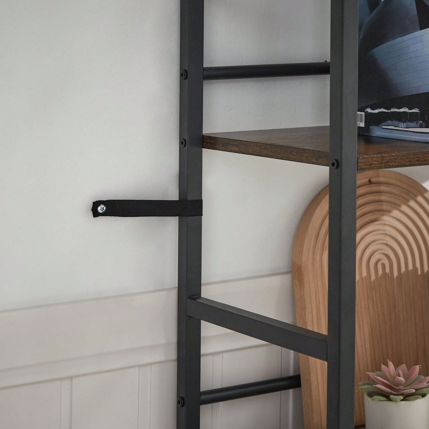 5-Shelf Bookshelves Industrial Retro Wooden Style Home And Office Large Open Bookshelves